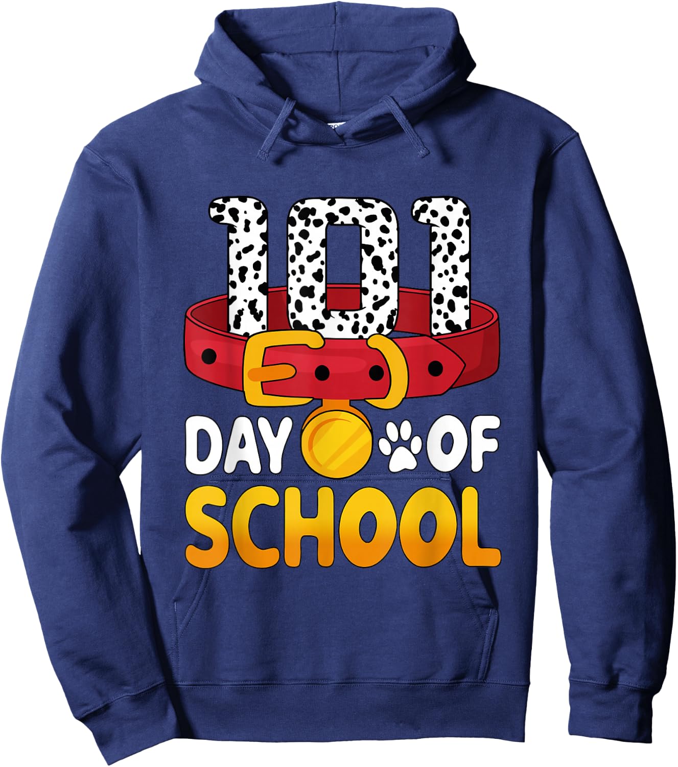 100 Days Of School Dalmatian Dog Boy Kid 100th Day Of School Hoodie - Hoodie | Navy