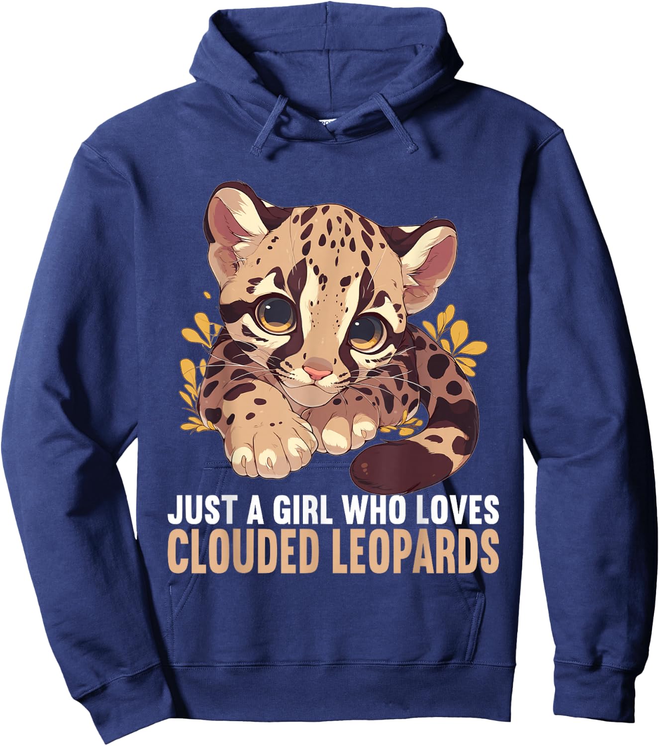 Just a Girl who loves Clouded Leopards Clouded Leopard Hoodie - Hoodie | Navy