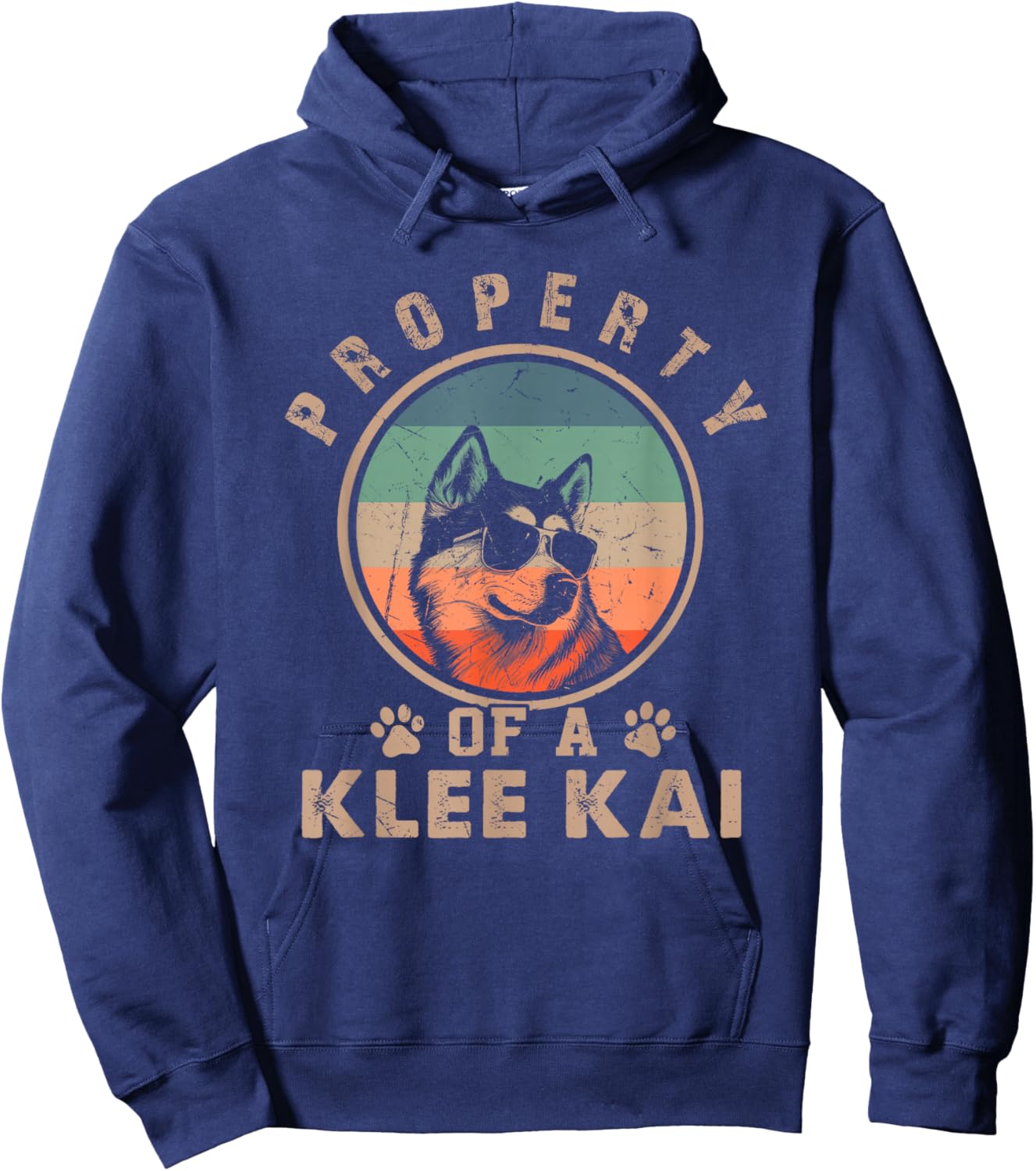 Property Of A Klee Kai Gifts Funny Klee Kai Dog Lover Owner Hoodie - Hoodie | Navy