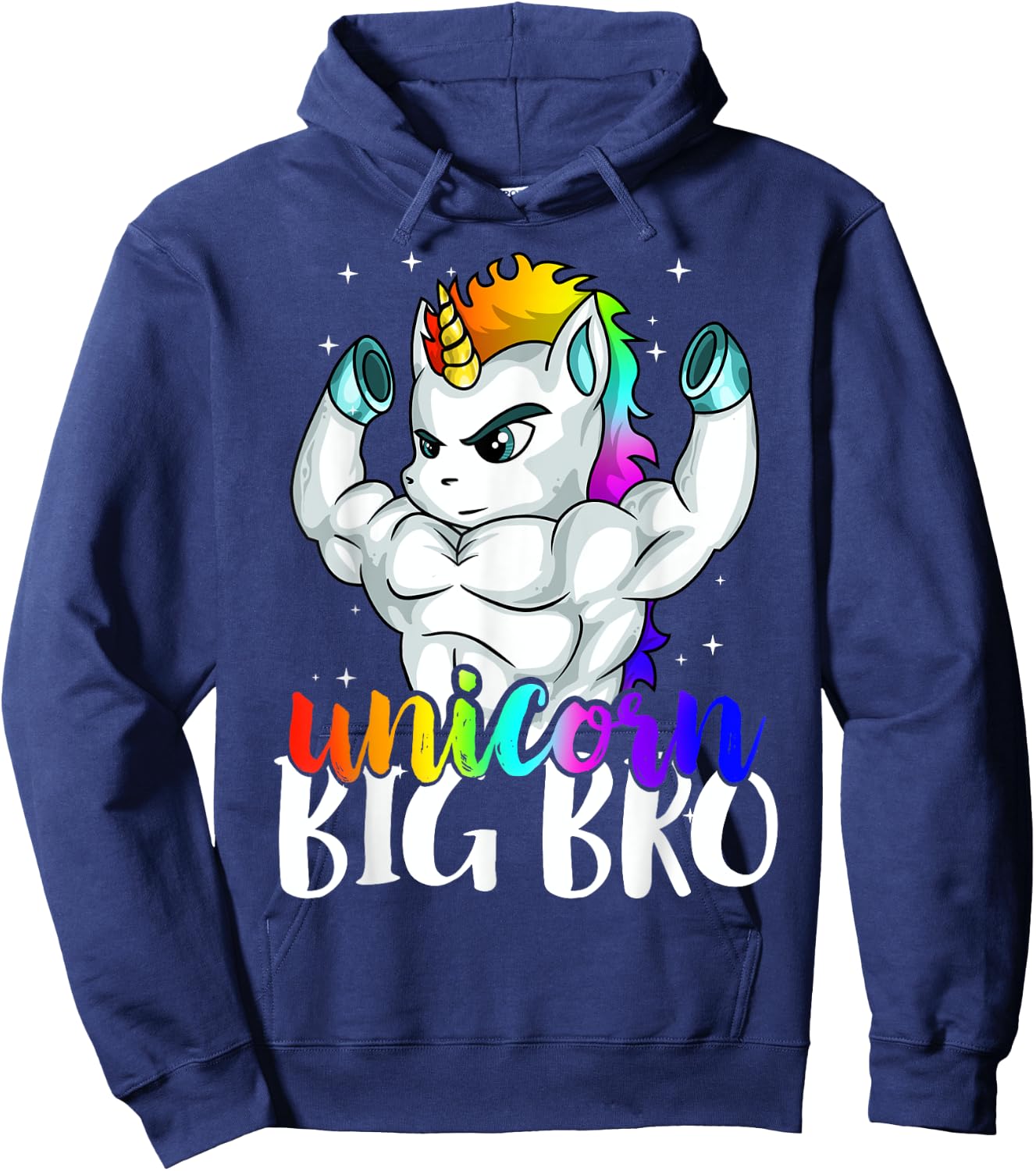 Unicorn Big Bro Brothercorn of Unicorn Sister Girl Boys Gift Hoodie - Hoodie | Navy