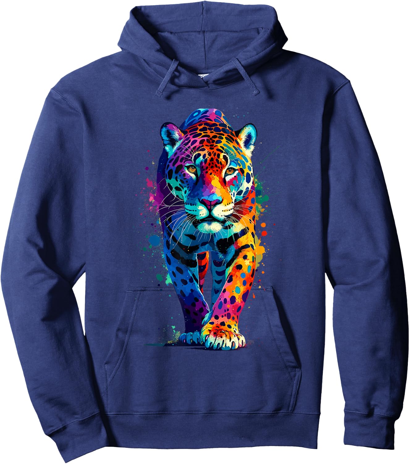 Colorful Splash Art Jaguar Jaguars Zoo Hoodie - Hoodie | Navy