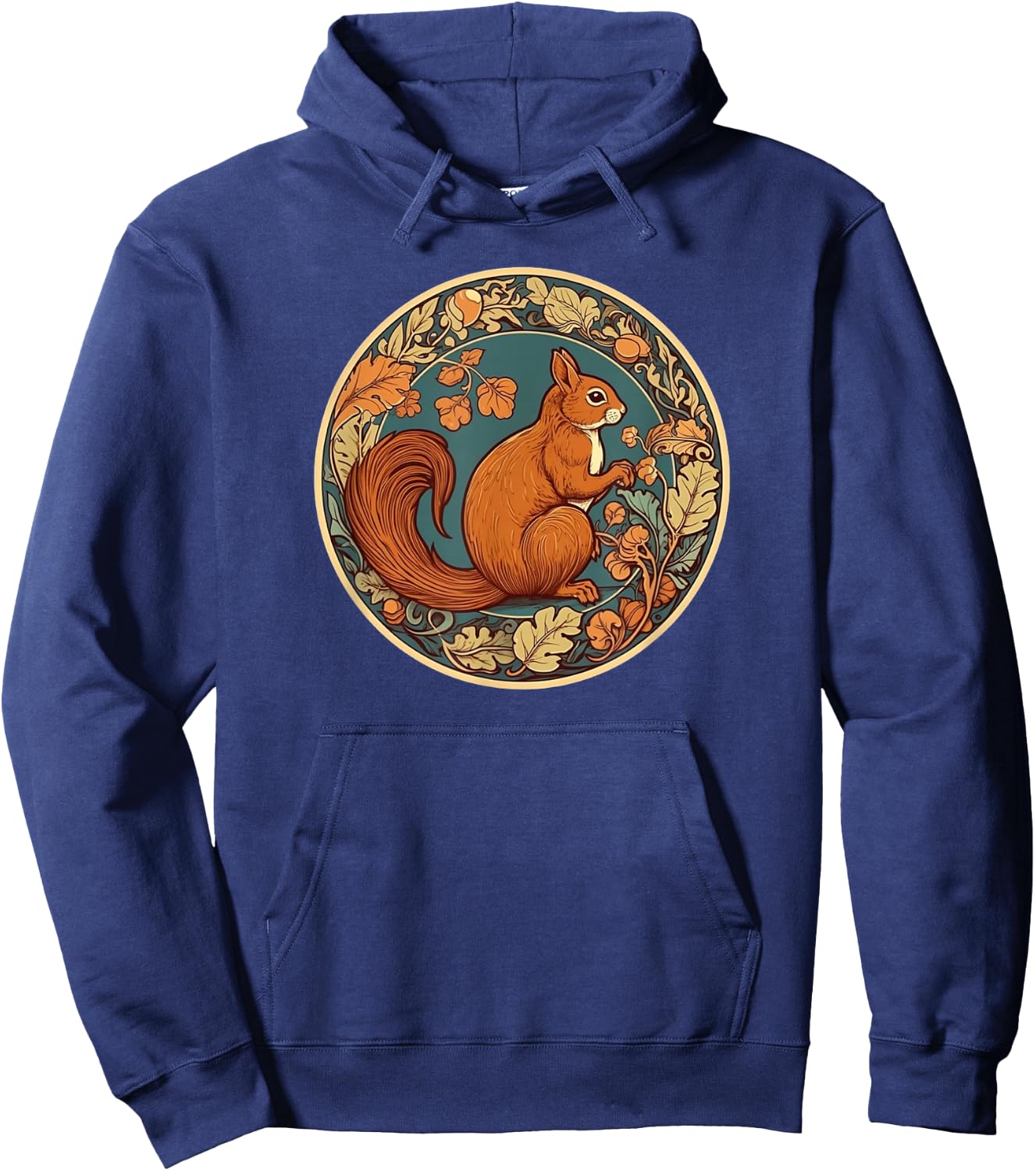 Cute Kids Girls Woodland Retro Vintage Squirrel Lover Hoodie - Hoodie | Navy