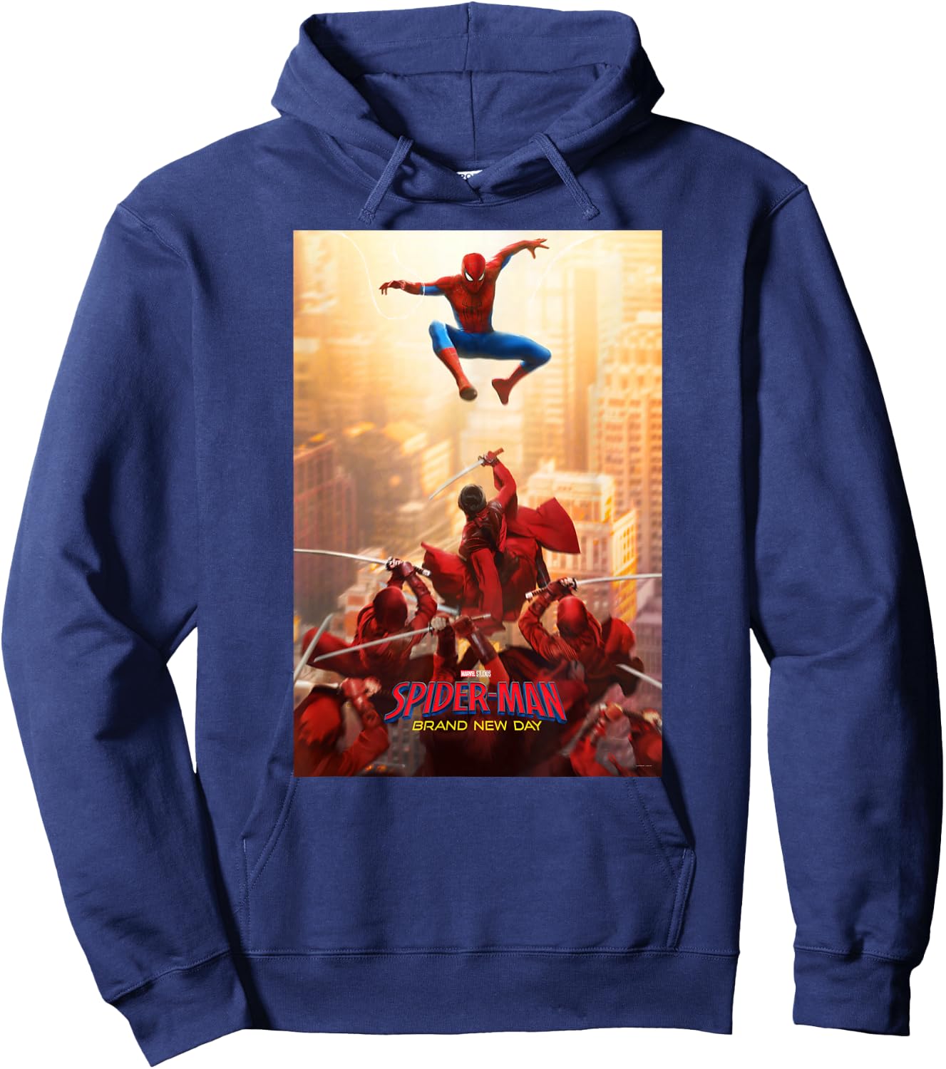 Marvel Studios Spider-Man BND Movie 2026 Hand Ninja Poster Hoodie - Hoodie | Navy