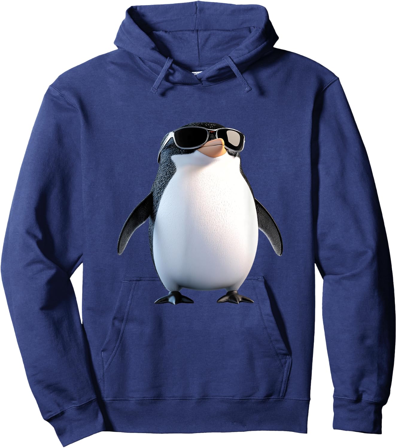 Penguin with Sunglasses - Cool Design for Penguin Fans , Black, S Hoodie - Hoodie | Navy