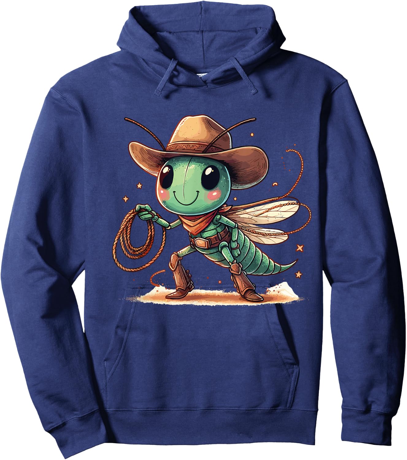 Western Rodeo Cowboy Hat Grasshopper Texas Animals Hoodie - Hoodie | Navy