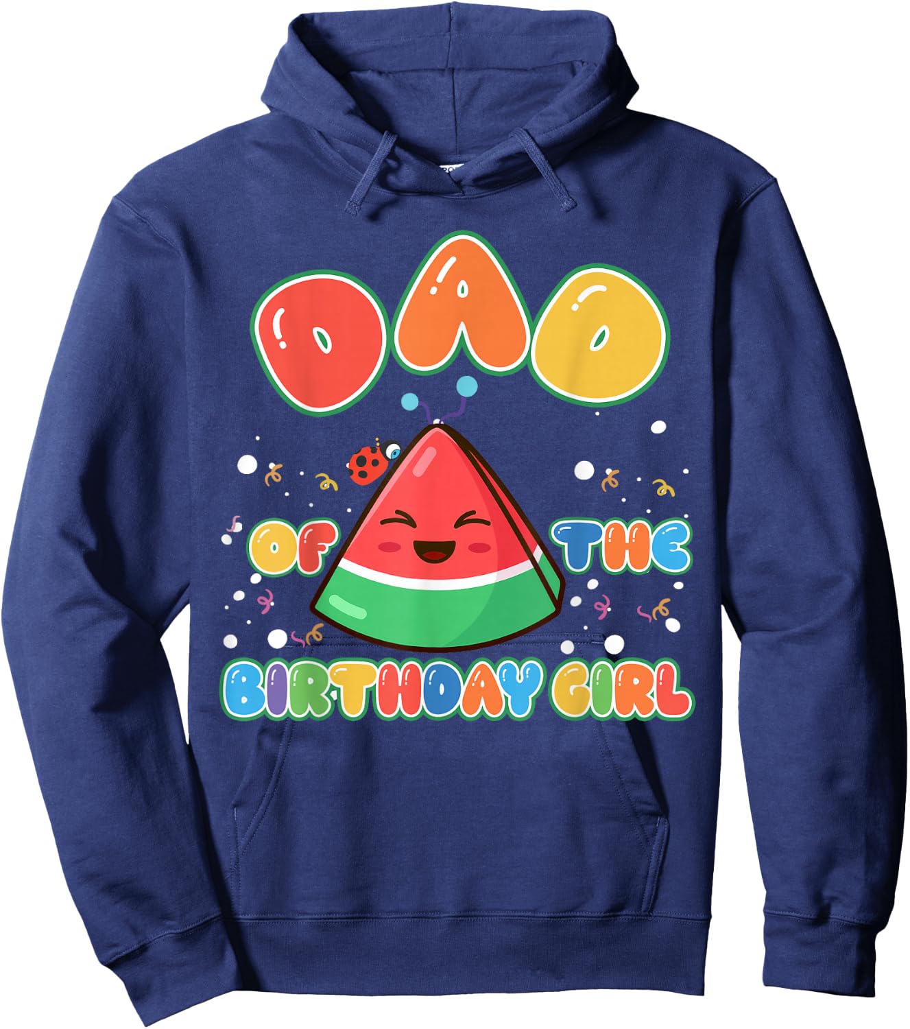 Mom and Dad of The Birthday Girl Funny Melon Family Matching Hoodie - Hoodie | Navy
