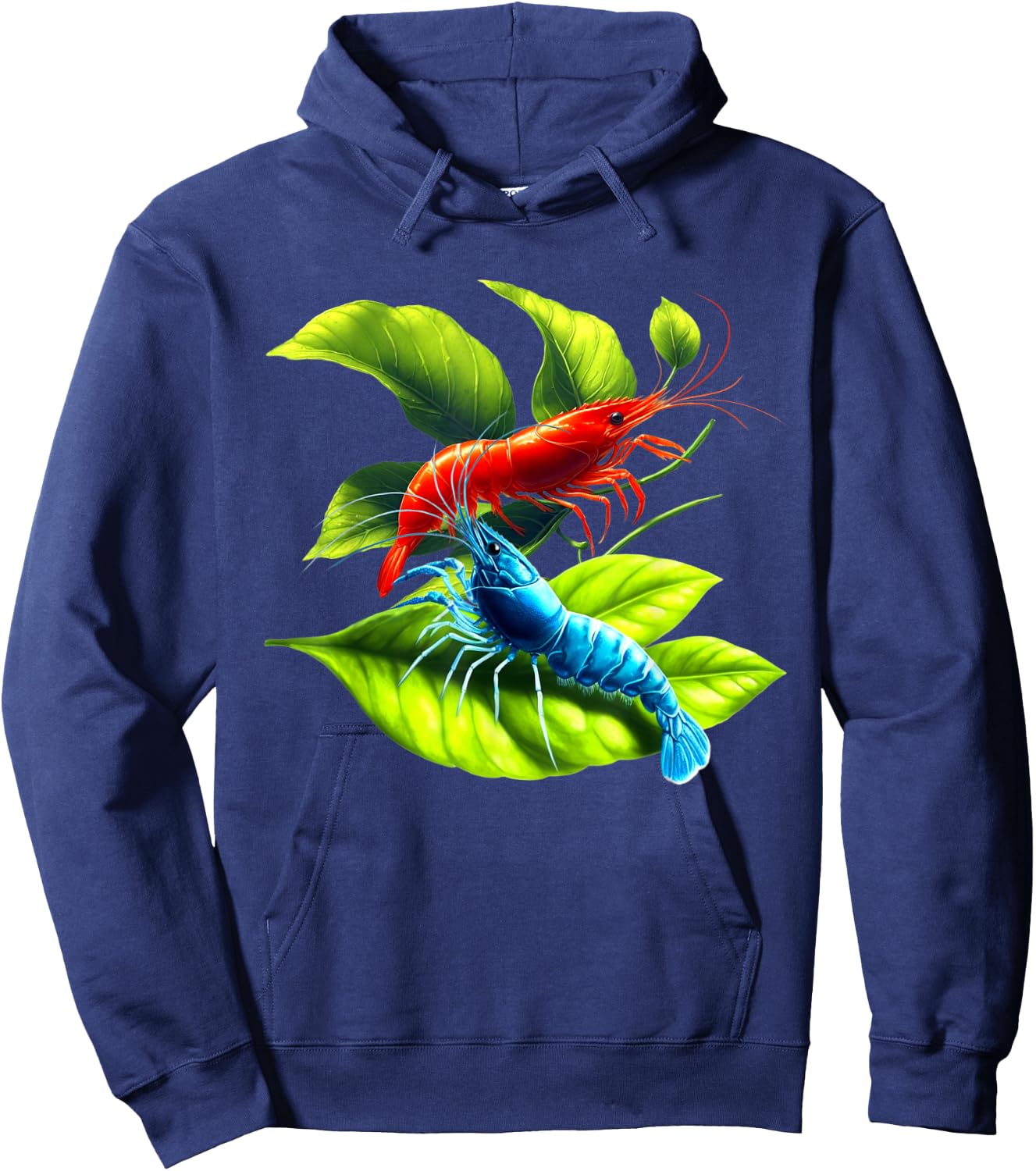 Blue Cherry Shrimp Breeder Neocaradina Freshwater Aquarium Hoodie - Hoodie | Navy