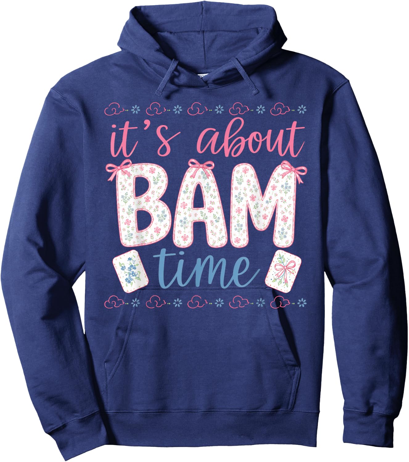 Coquette Funny Mahjong It's About Bamn Time Outfit Hoodie - Hoodie | Navy
