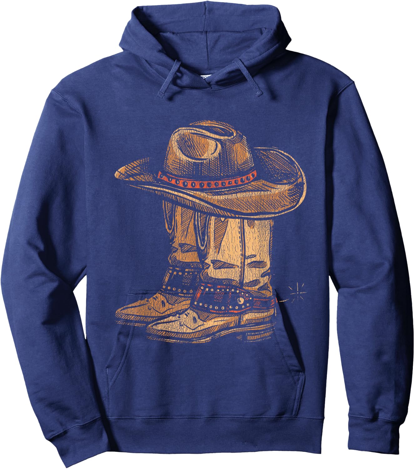 Howdy Cowboy Hoodie - Hoodie | Navy