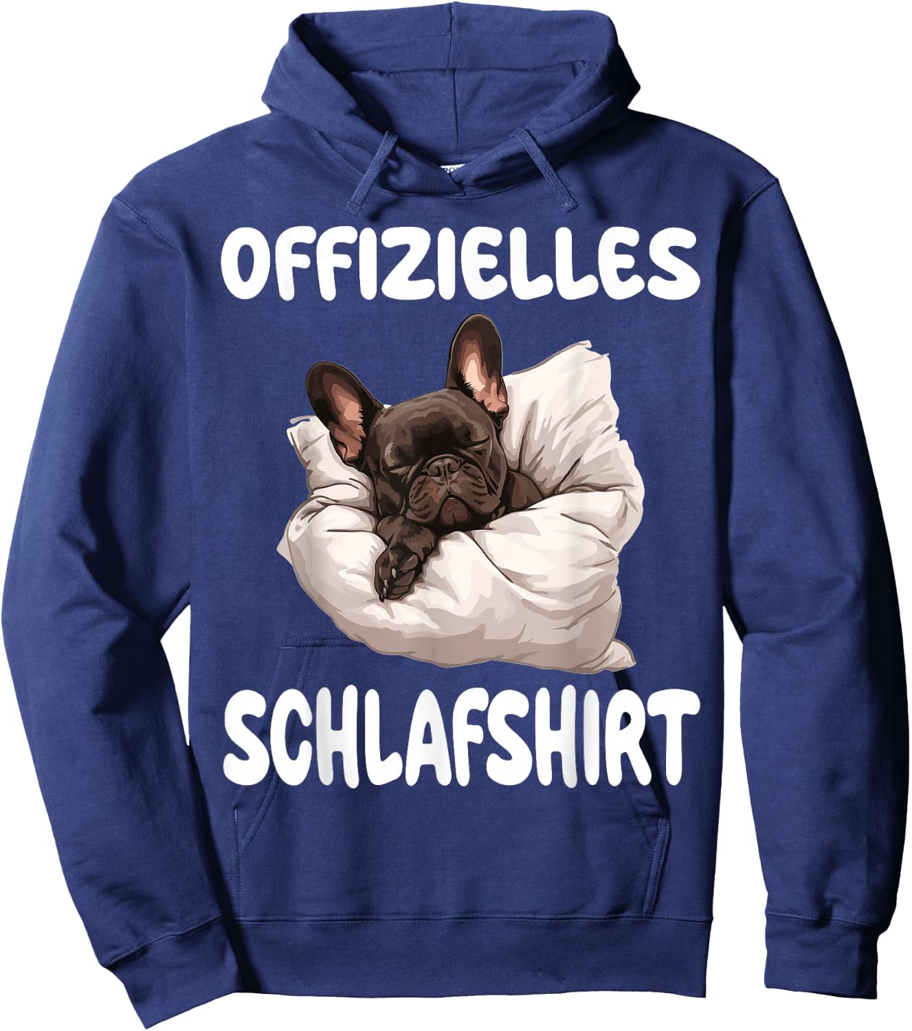 Funny French Bulldog Frenchie Official , black Hoodie - Hoodie | Navy