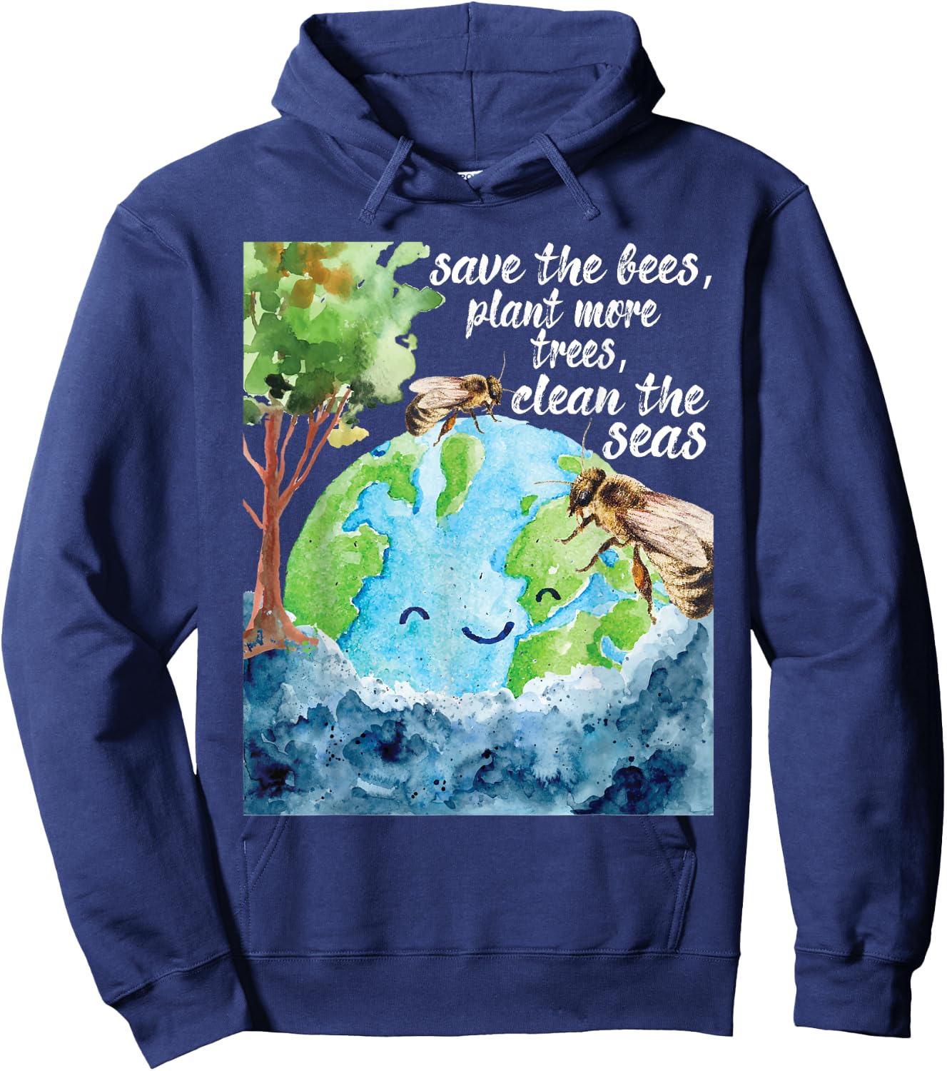 Save The Bees - Environmental Protection Earth Day Climate Hoodie - Hoodie | Navy