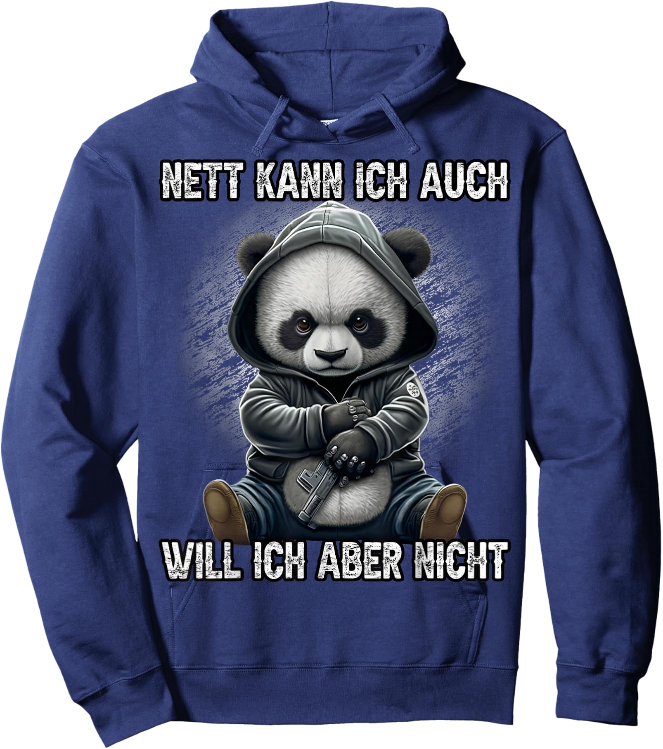 Nett kann ich auch will ich aber nicht Lustiges Panda Anime Hoodie - Hoodie | Navy