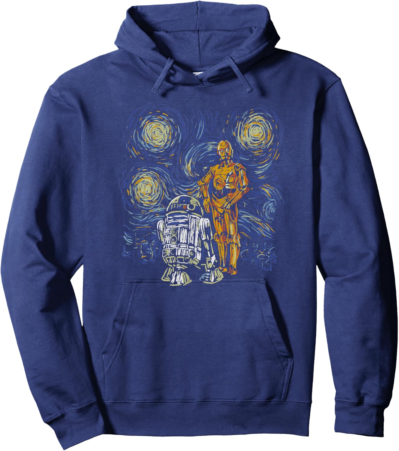 Star Wars Classic Starry Night Vintage R2-D2 & C-3PO Hoodie - Hoodie | Navy