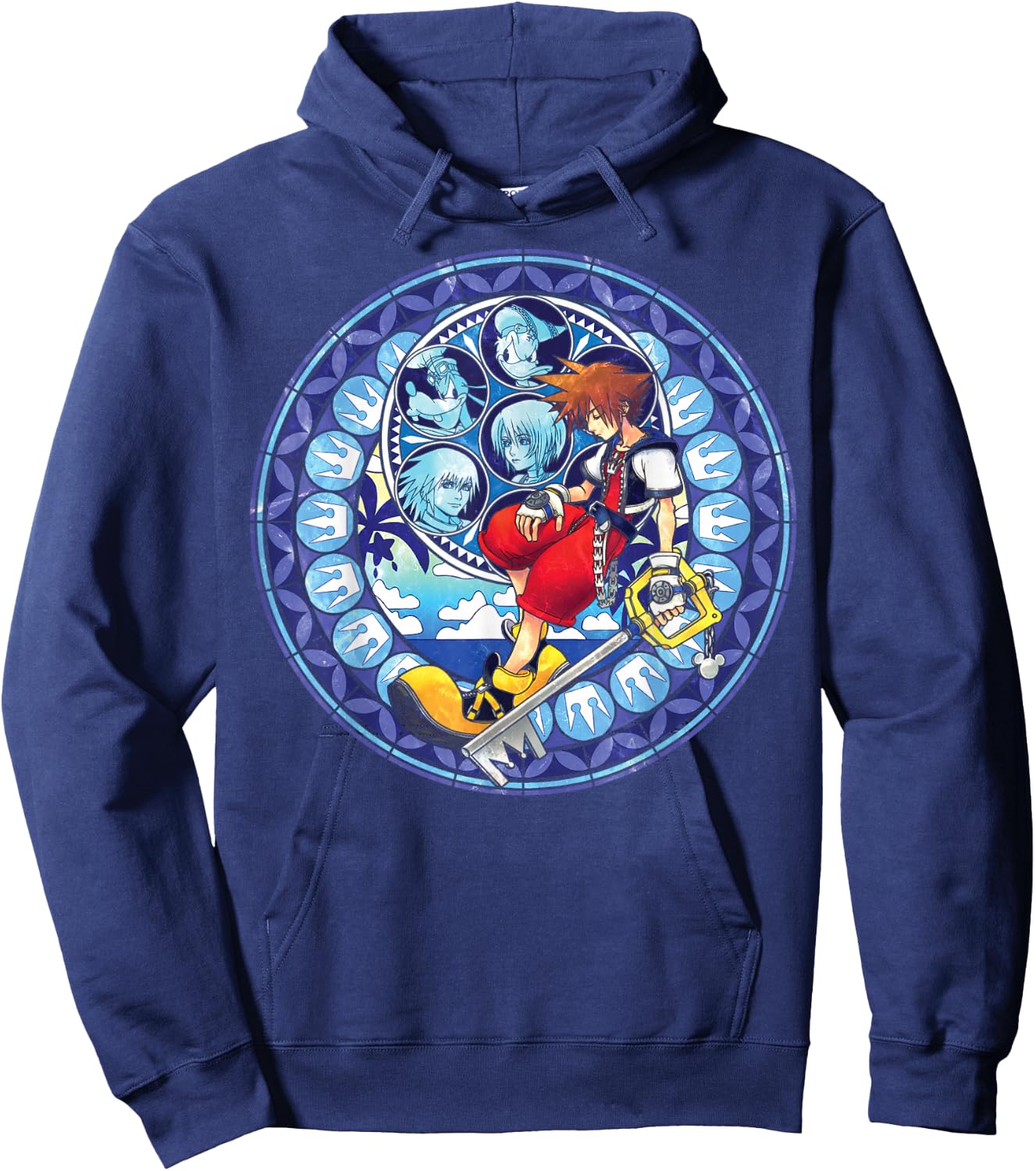 Disney Kingdom Hearts Sora Stained Glass Hoodie - Hoodie | Navy
