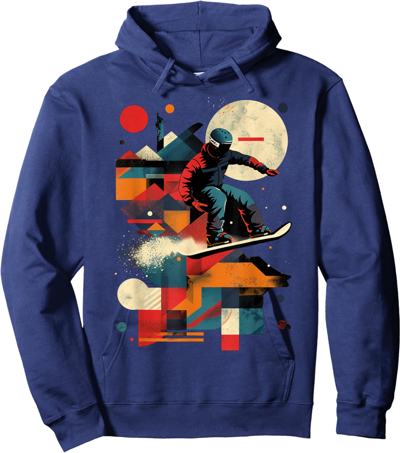 Artistic Snowboarder Men's and Women's Snowboarding Love , black Hoodie - Hoodie | Navy