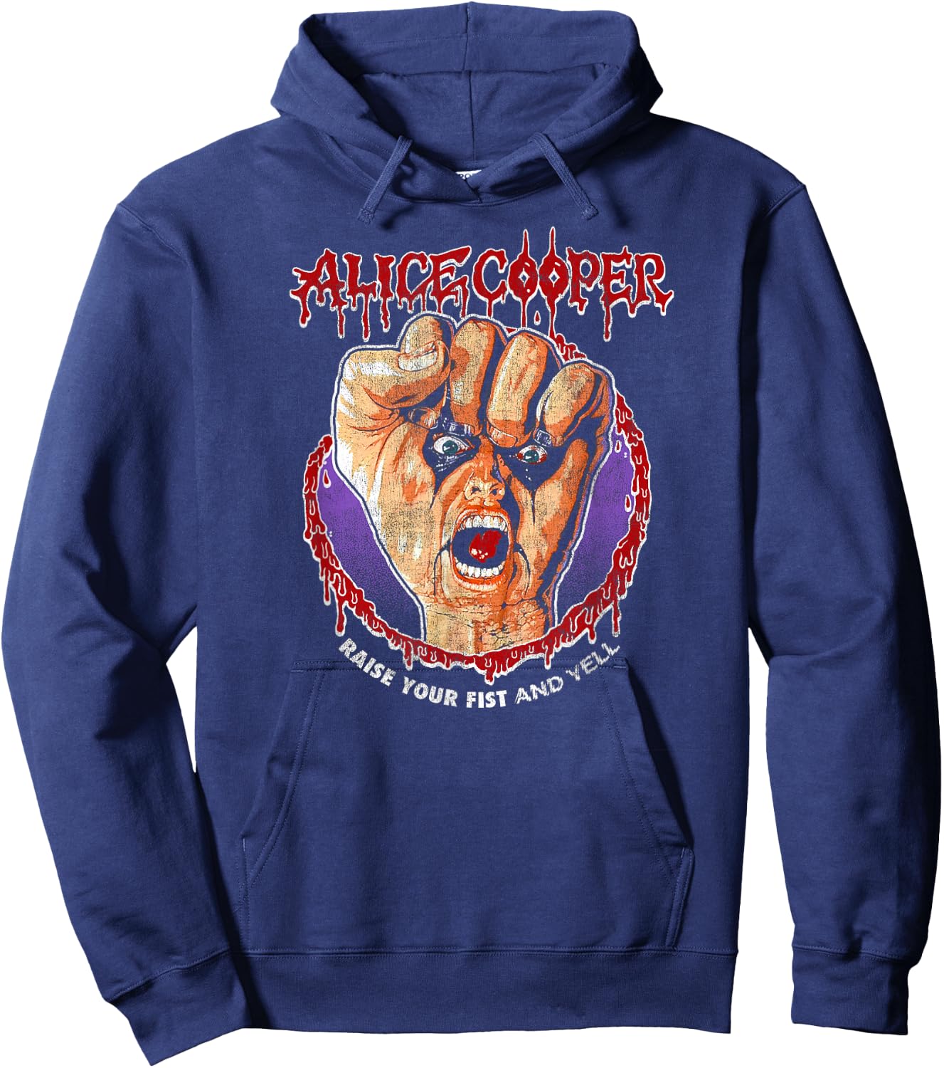Alice Cooper – Raise Your Fist Vignette , Black, S Hoodie - Hoodie | Navy