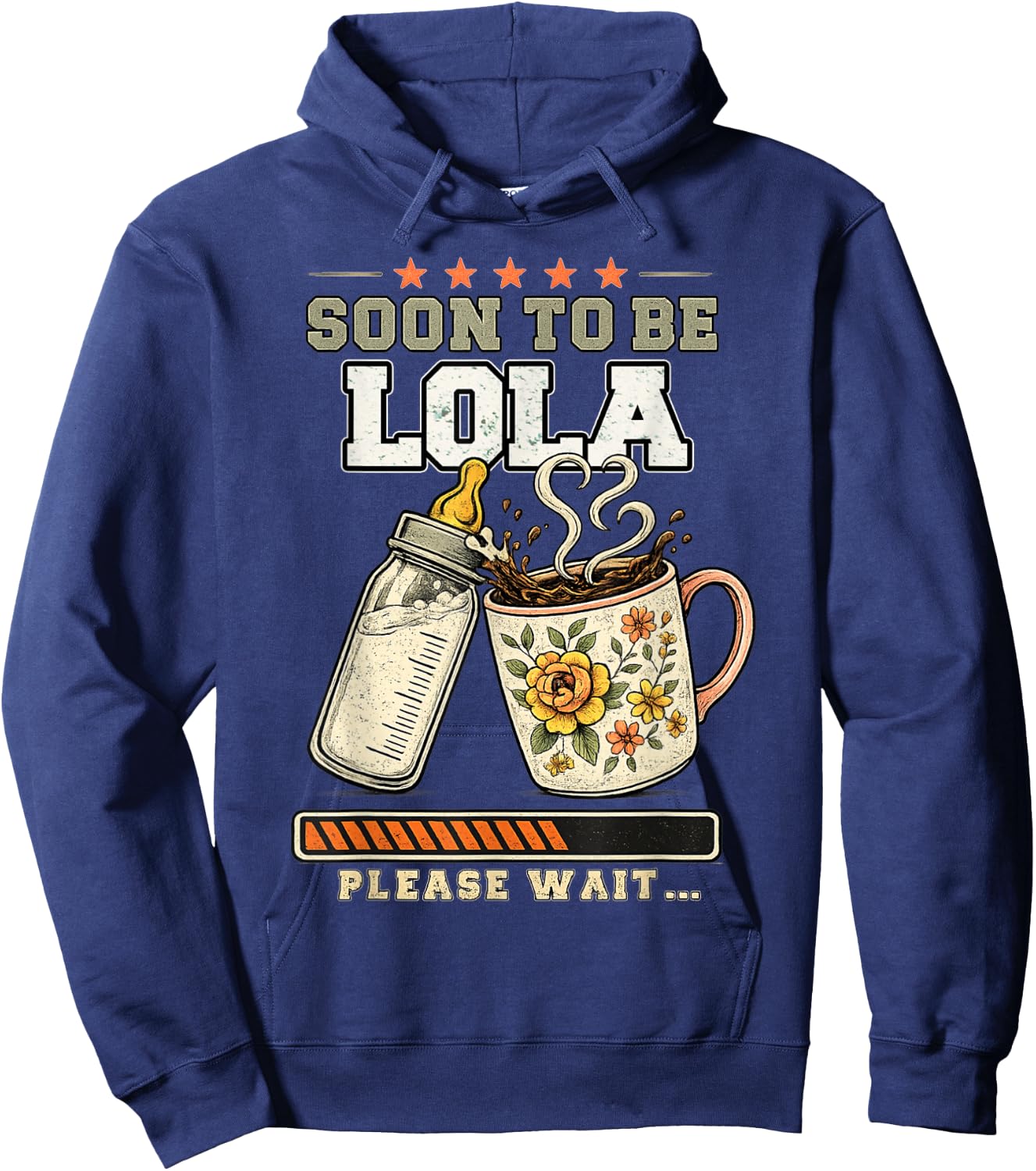 Soon to Be Lola, Expecting Grandmother, Baby Reveal Hoodie - Hoodie | Navy