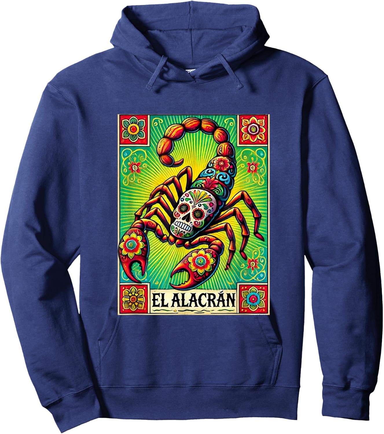 El Alacran Dia de Muertos Hoodie - Hoodie | Navy