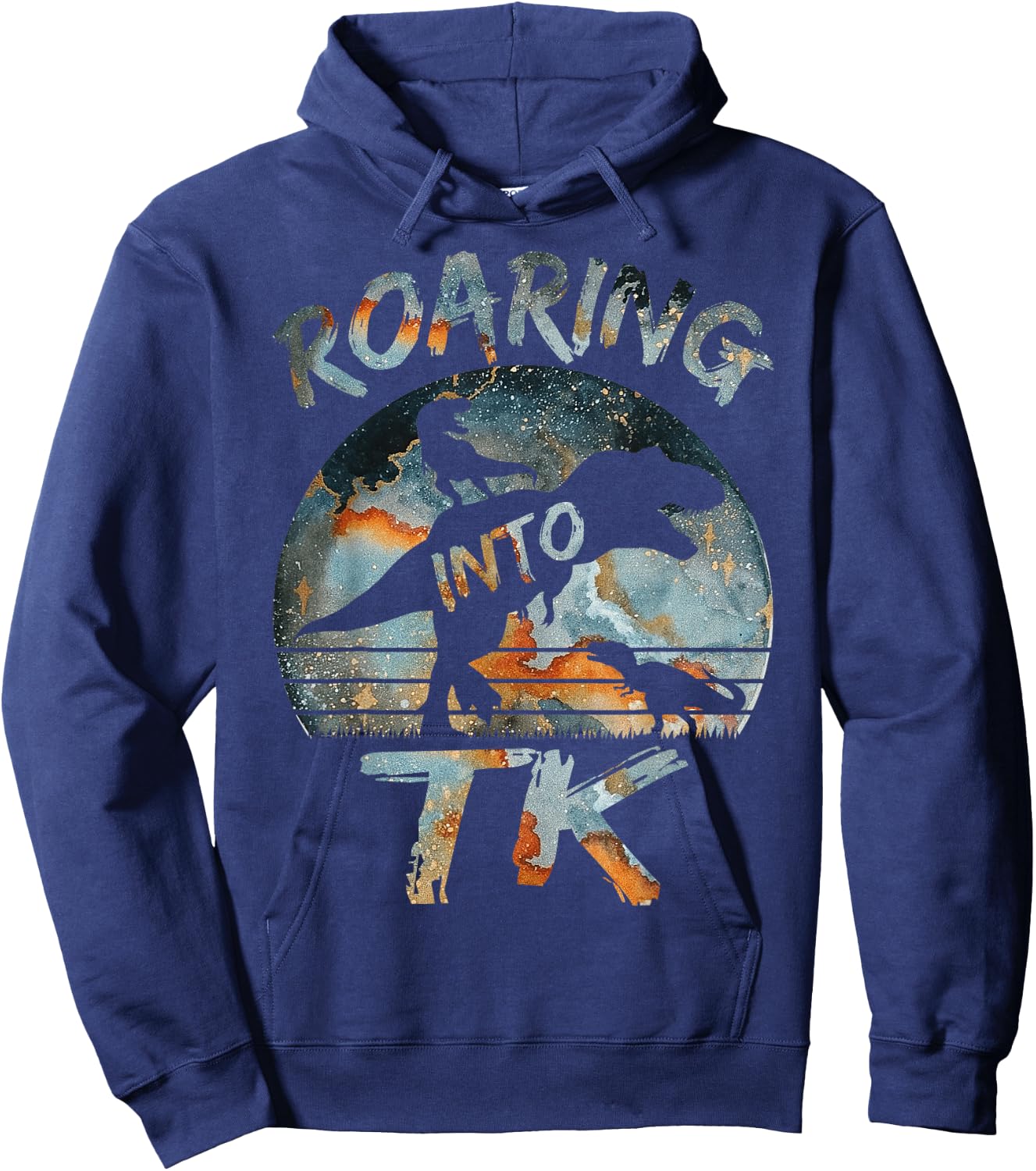 Roaring into TK Back To School Dinossaur TK T Rex Boys Hoodie - Hoodie | Navy