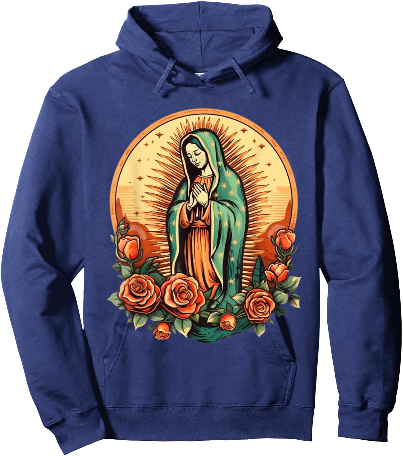 Our Lady of Guadalupe Sant Mary for Christians, Catholics , Black, S Hoodie - Hoodie | Navy