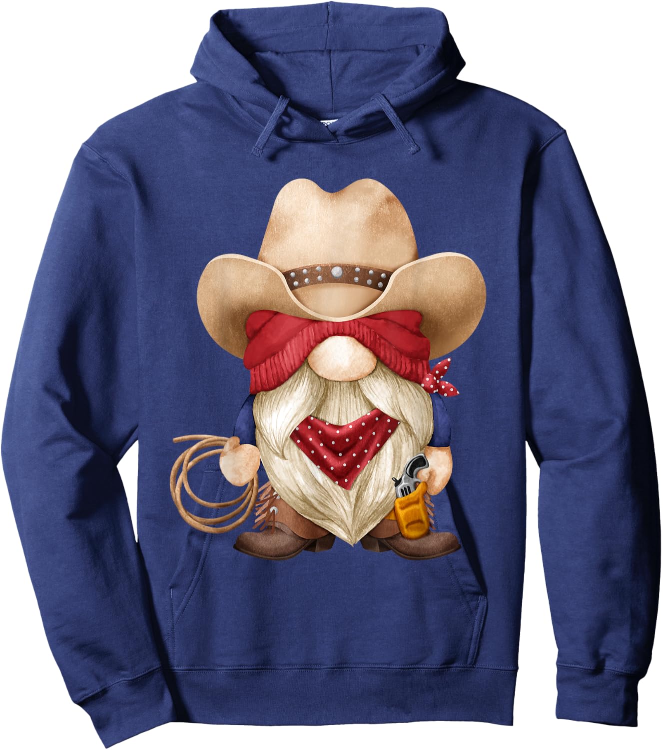 Cute Cowboy Grandpa With Western Decor For Farmer With Gnome Hoodie - Hoodie | Navy
