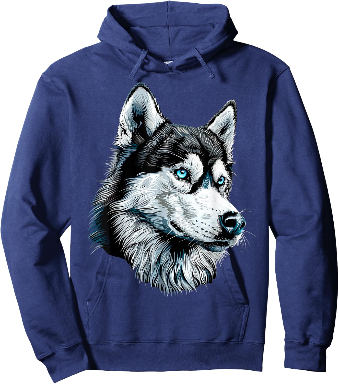 Husky Dog Lover Dog I Love Siberian Huskys , black Hoodie - Hoodie | Navy