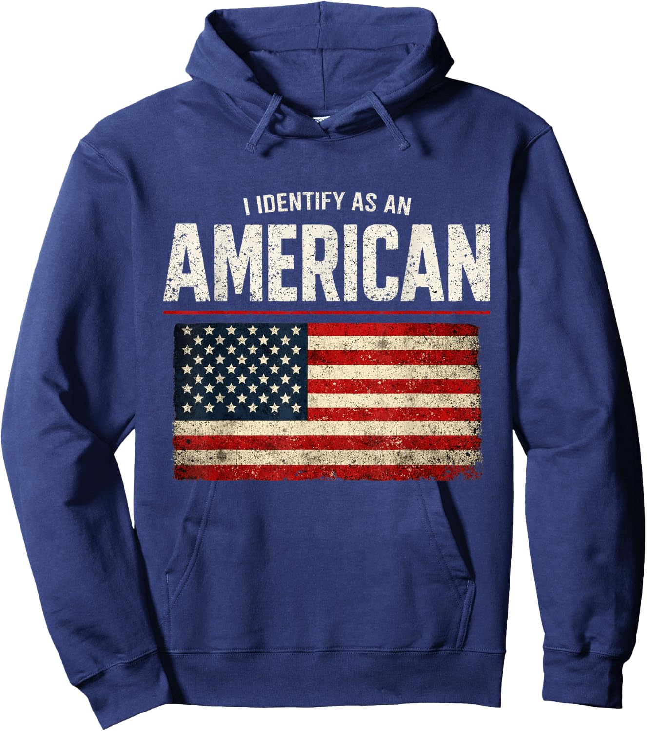 I Identify as an American No Identity Politics USA Hoodie - Hoodie | Navy