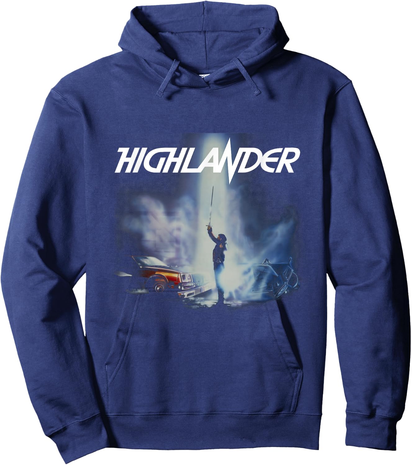 Highlander Duncan Macleod Lightning 1986 , Black, S Hoodie - Hoodie | Navy