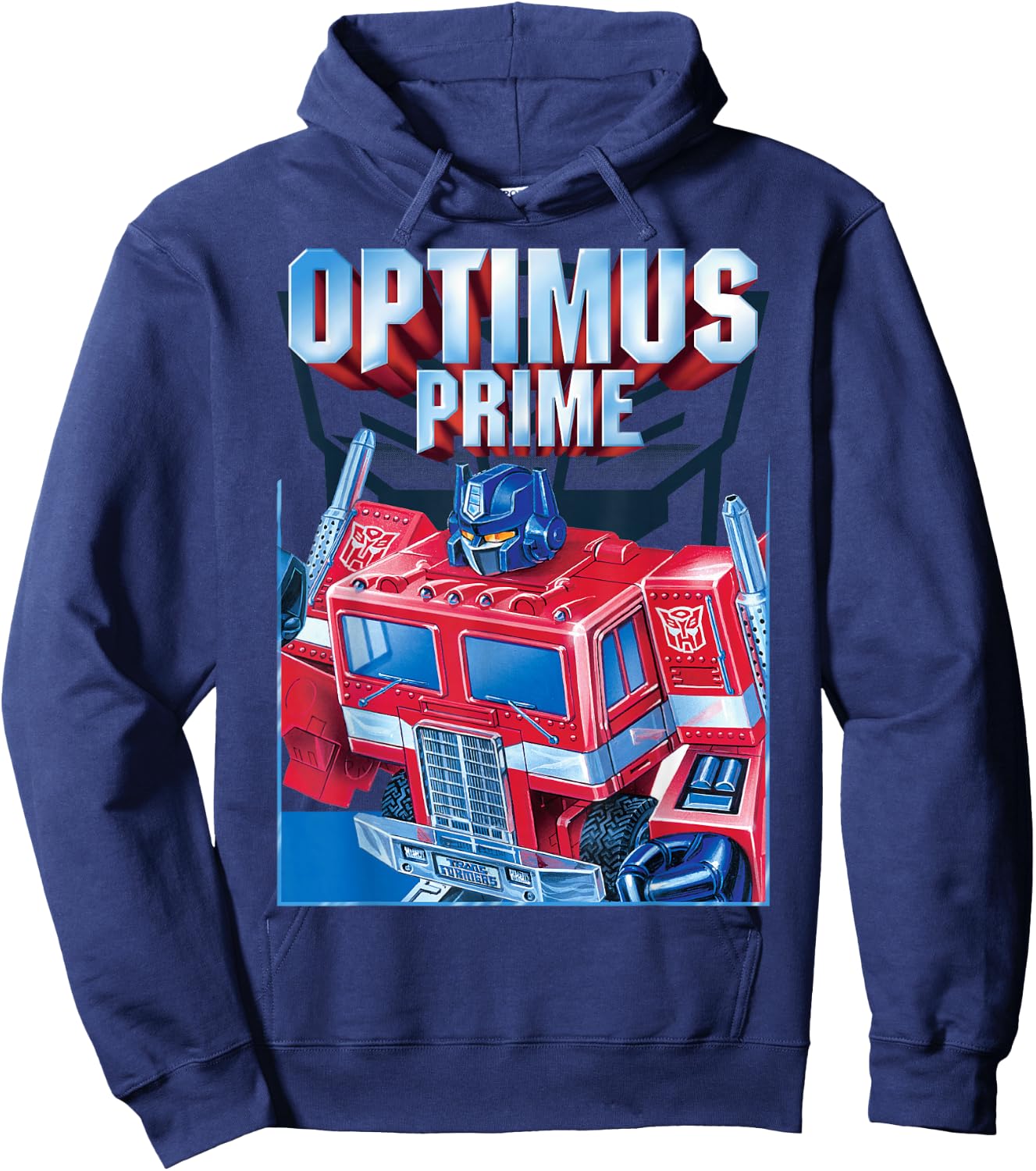 Transformers Optimus Prime Portrait Small Hoodie - Hoodie | Navy