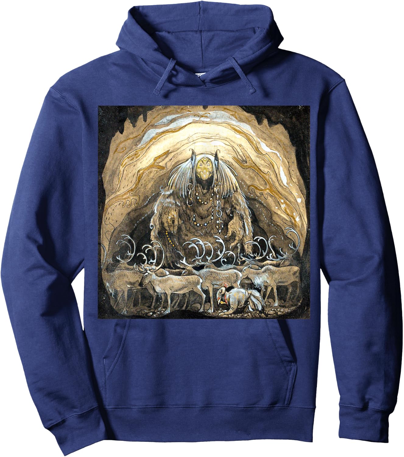 The Yule Goat John Bauer Swedish Folklore Fairy Tale Hoodie - Hoodie | Navy