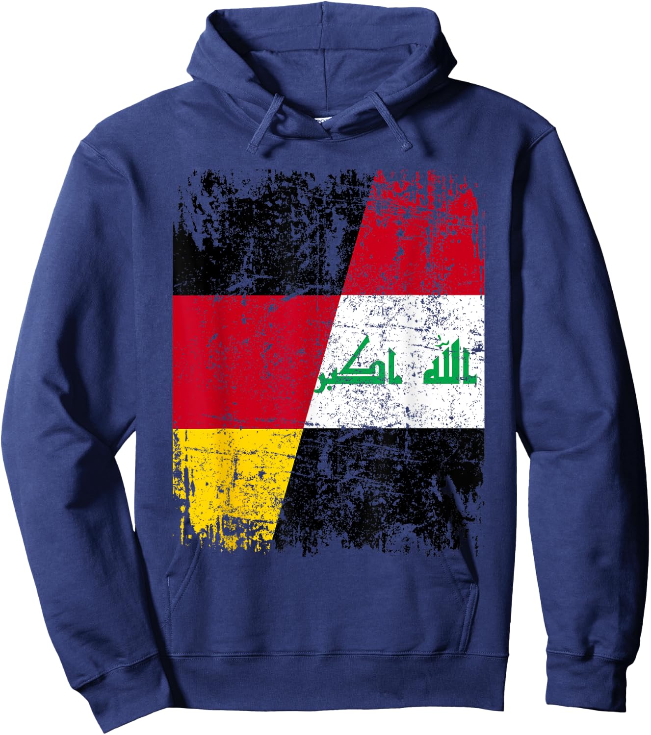 IRAK DEUTSCHLAND Flagge | Damen Herren Kinder | Irak Hoodie - Hoodie | Navy