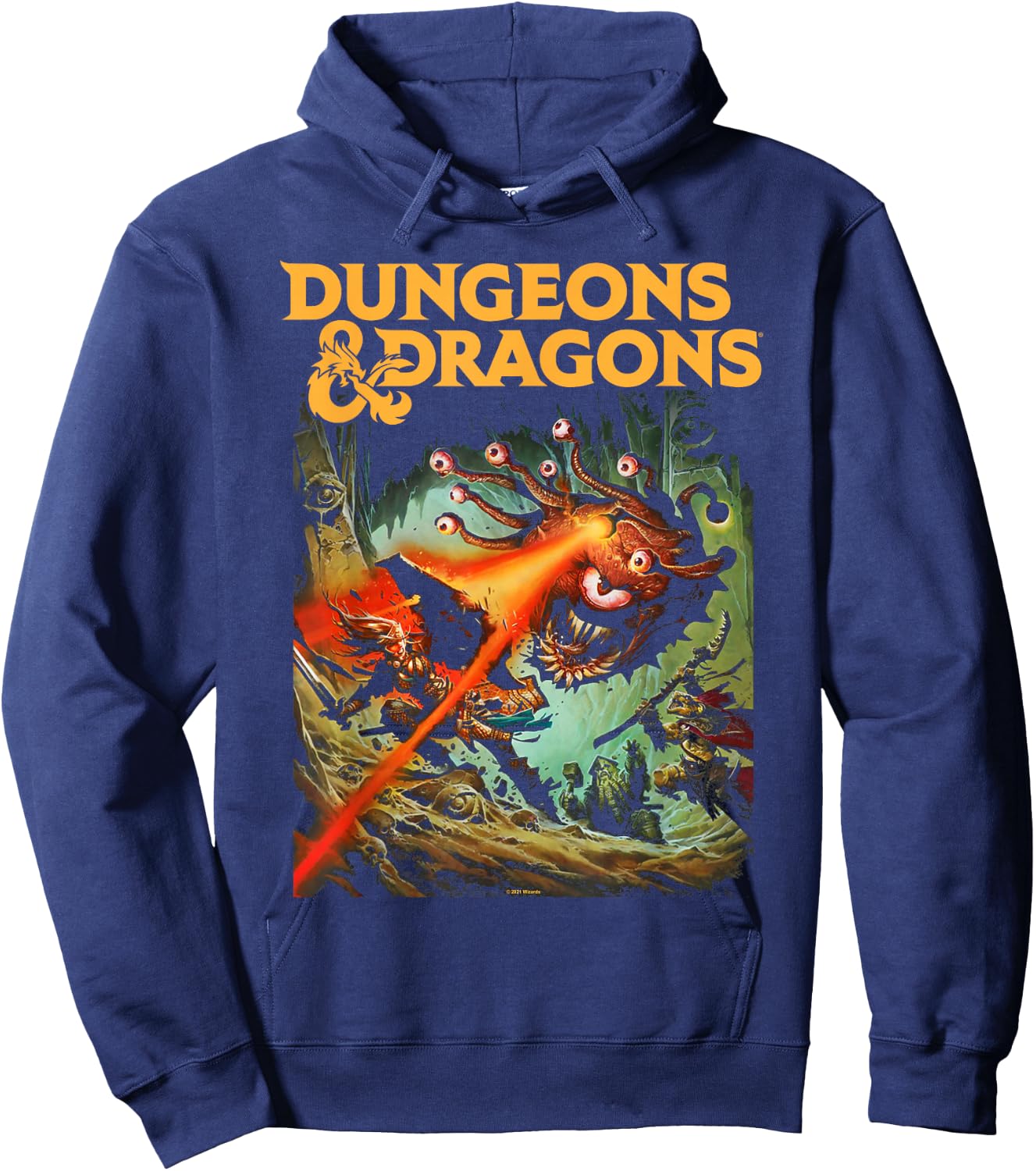 Dungeons & Dragons Strike the Beholder , black Hoodie - Hoodie | Navy