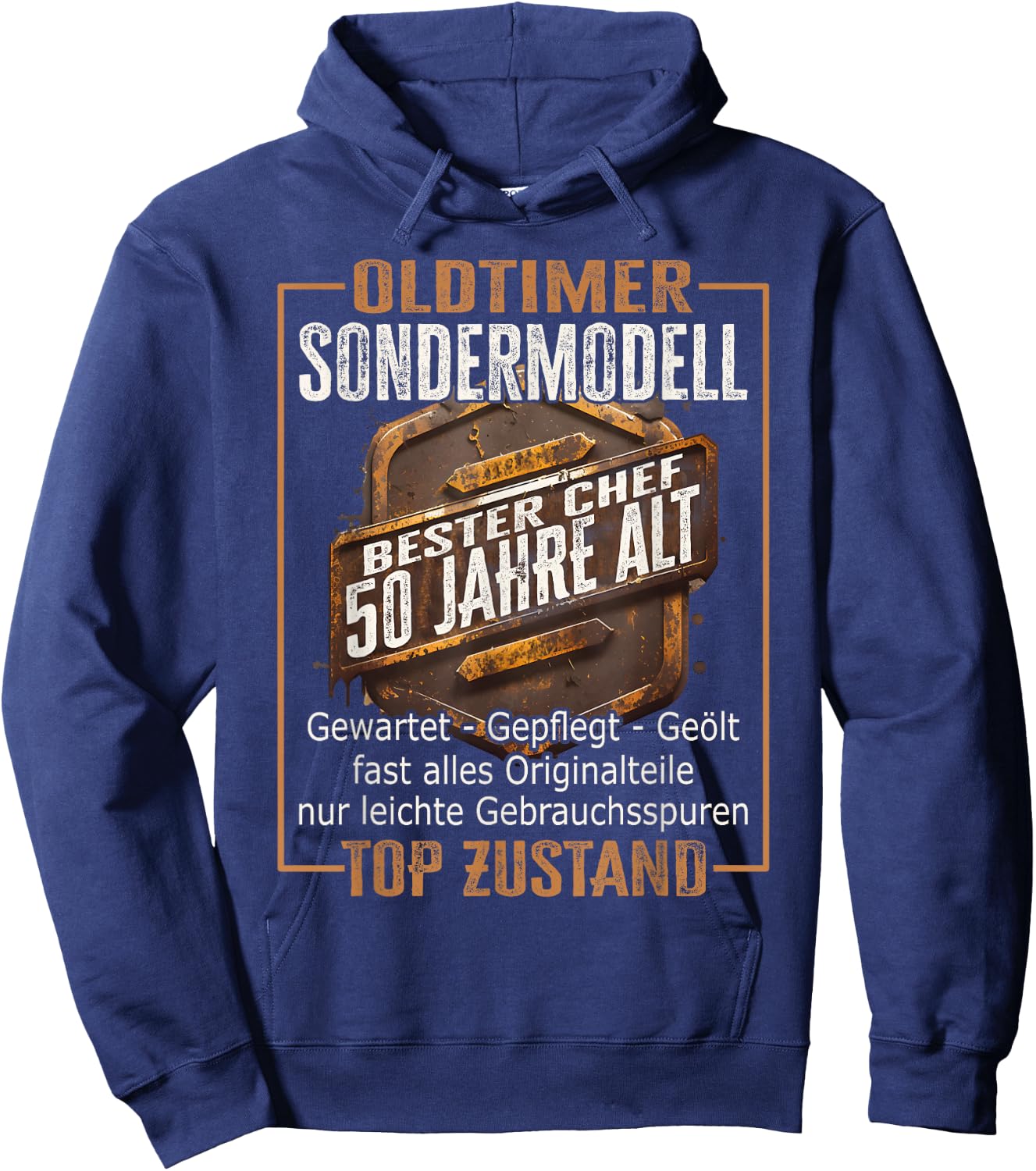 50 Geburtstag Chef Sondermodell Mann 50 Jahre Männer 50er Hoodie - Hoodie | Navy