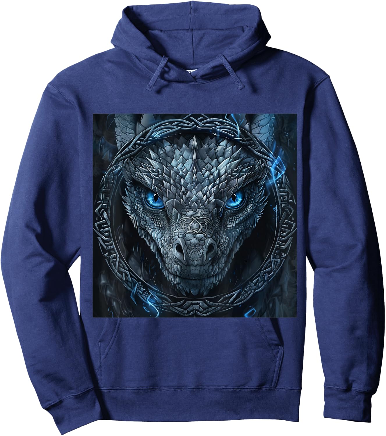 Viking Dragon Jormungandr & Niddhogg Vikings Dragon , black Hoodie - Hoodie | Navy