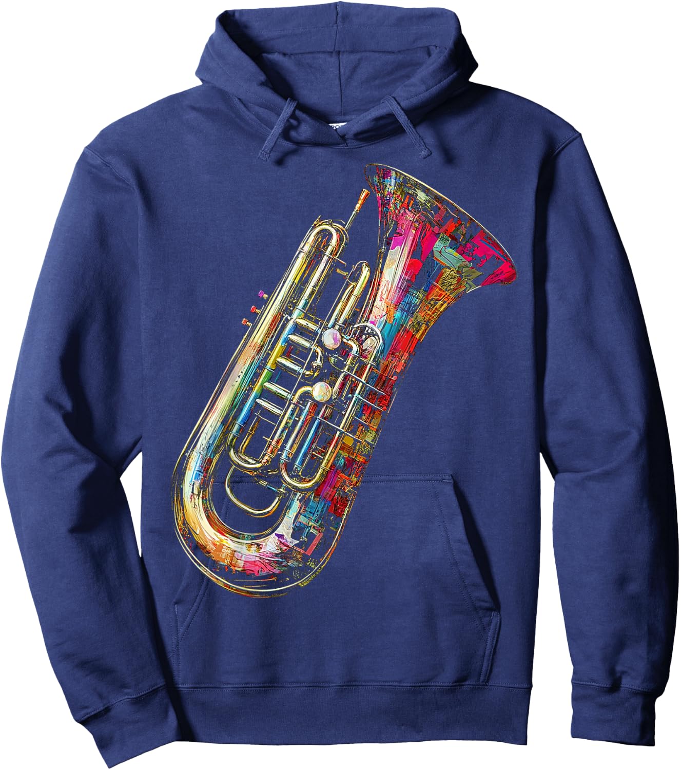 Basse Tuba Instrument de Musique Motif Art Basse Tuba Hoodie - Hoodie | Navy