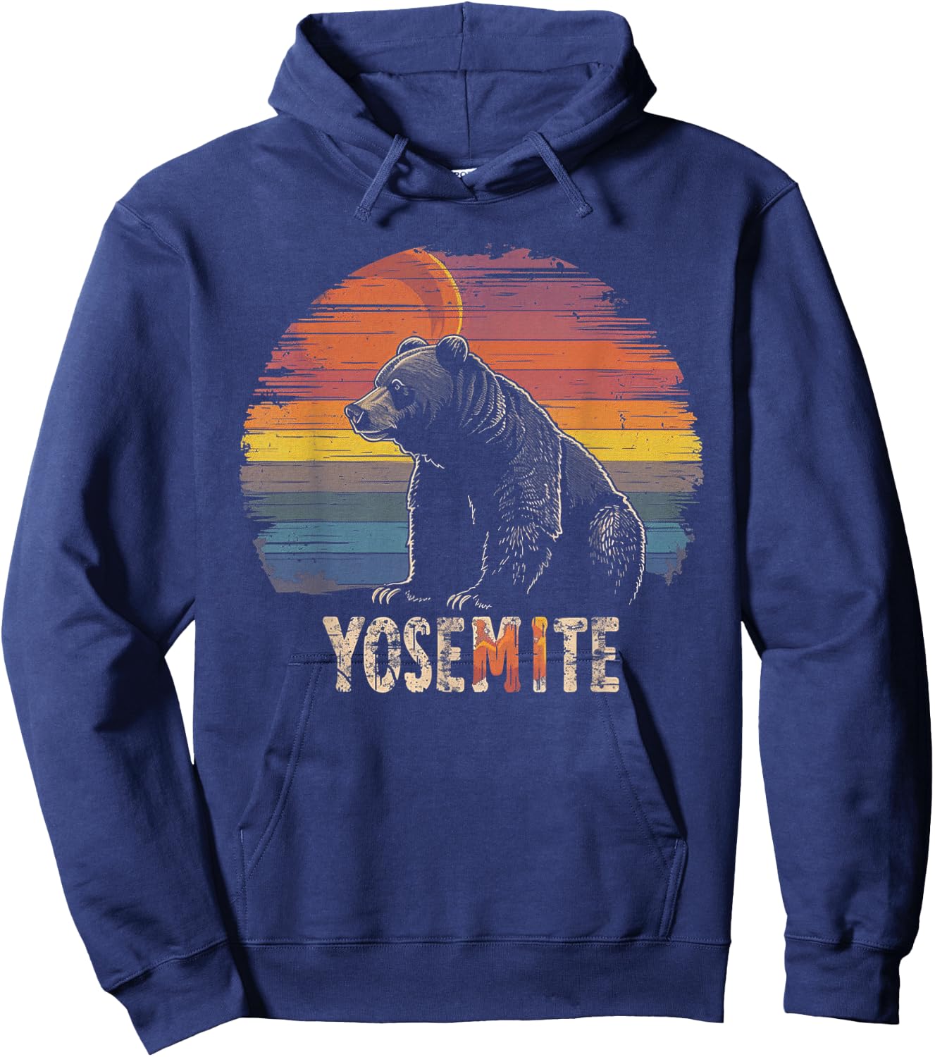Yosemite - US National Park Vintage Men Women Kids Retro Hoodie - Hoodie | Navy
