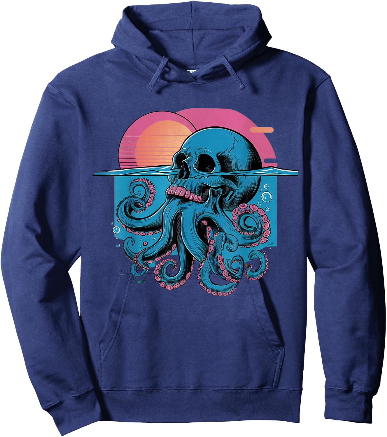 Octopus Skull Halloween Skeleton Graphic Men Women Kids Hoodie - Hoodie | Navy