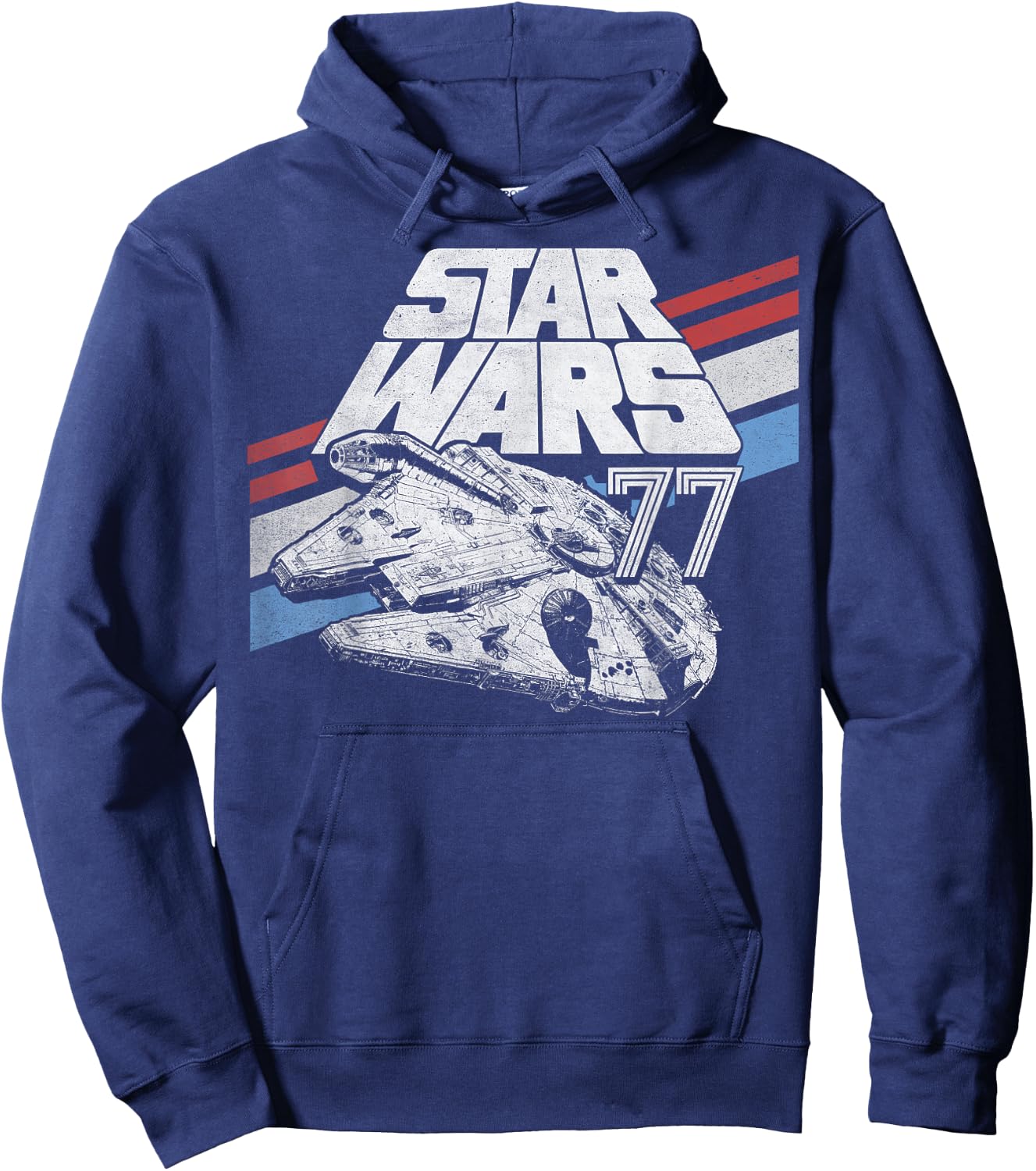 Star Wars 77 Millennium Falcon Classic A New Hope Logo Hoodie - Hoodie | Navy