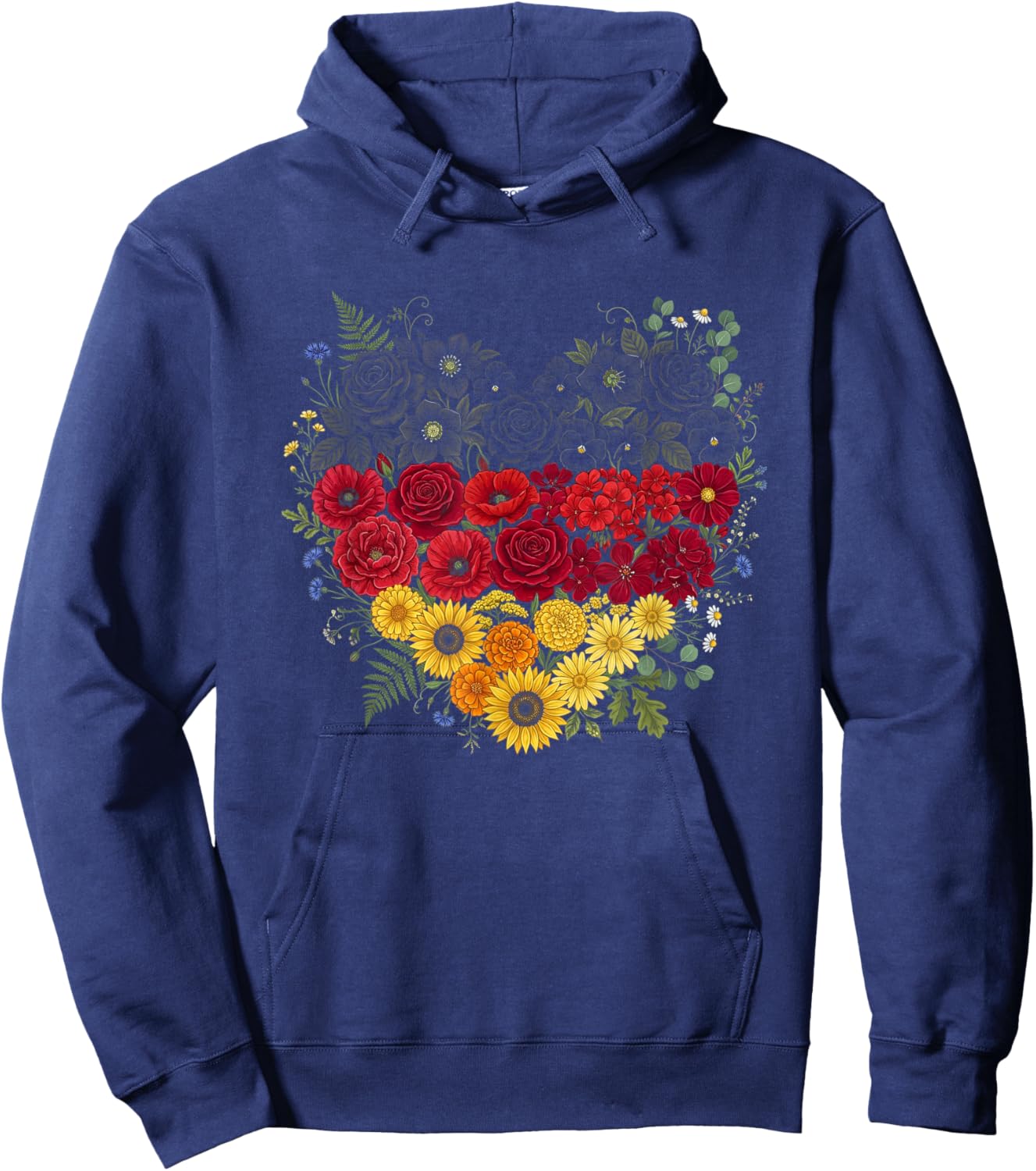 Deutschland Herz mit der Deutschen Flagge Germany Hoodie - Hoodie | Navy