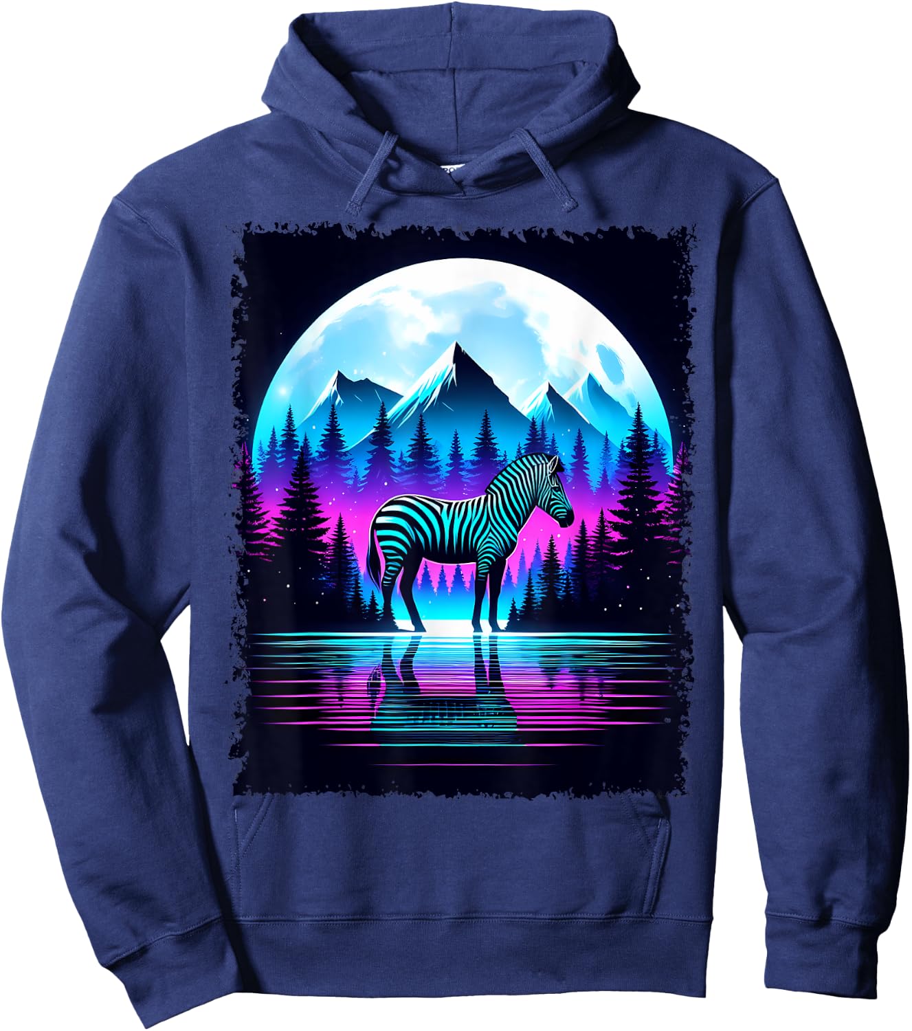 Spirit Animal Zebra Men Women Kids Christmas Hoodie - Hoodie | Navy