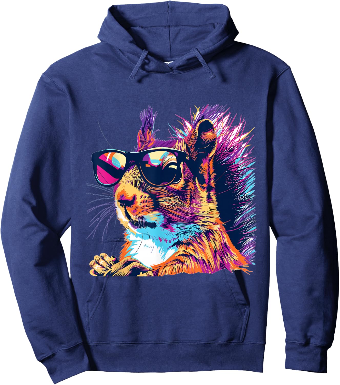 Squirrel Animal Lover Graphic Hoodie - Hoodie | Navy