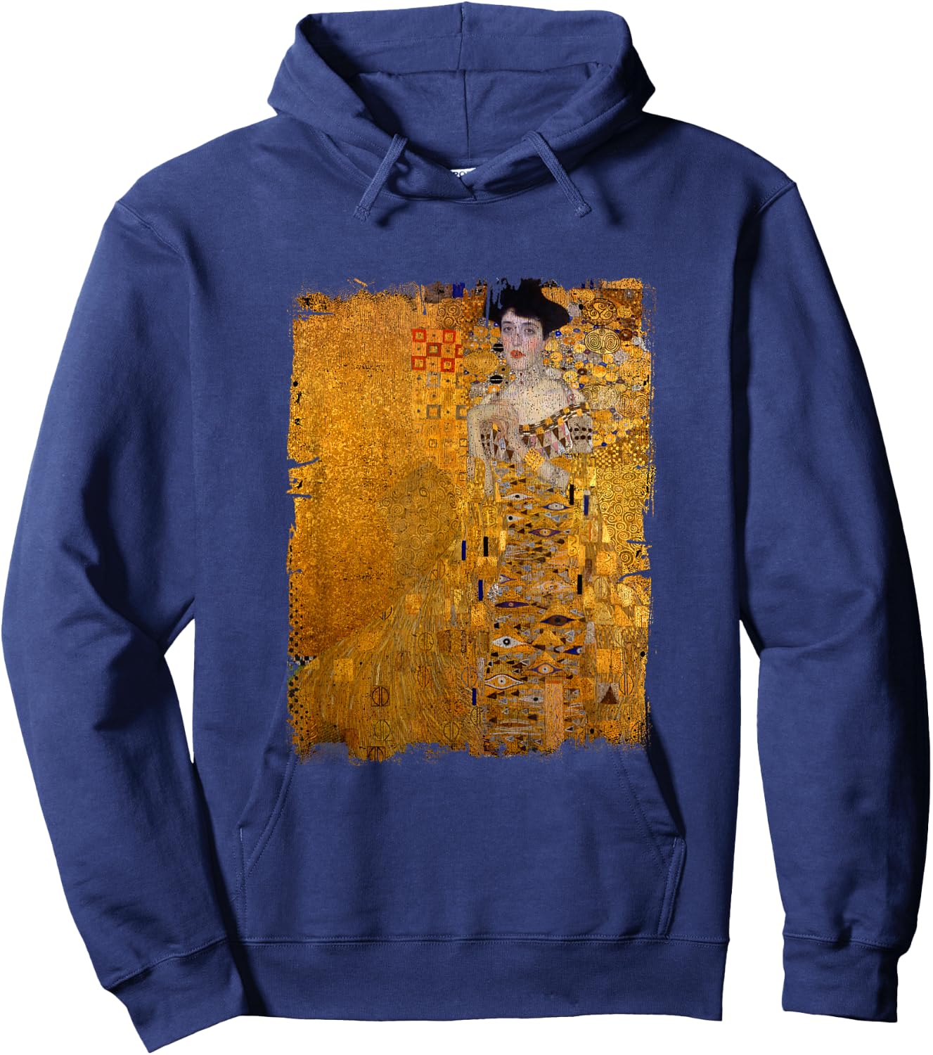 Lady in Gold by Gustav Klimt Famous Painting , black Hoodie - Hoodie | Navy
