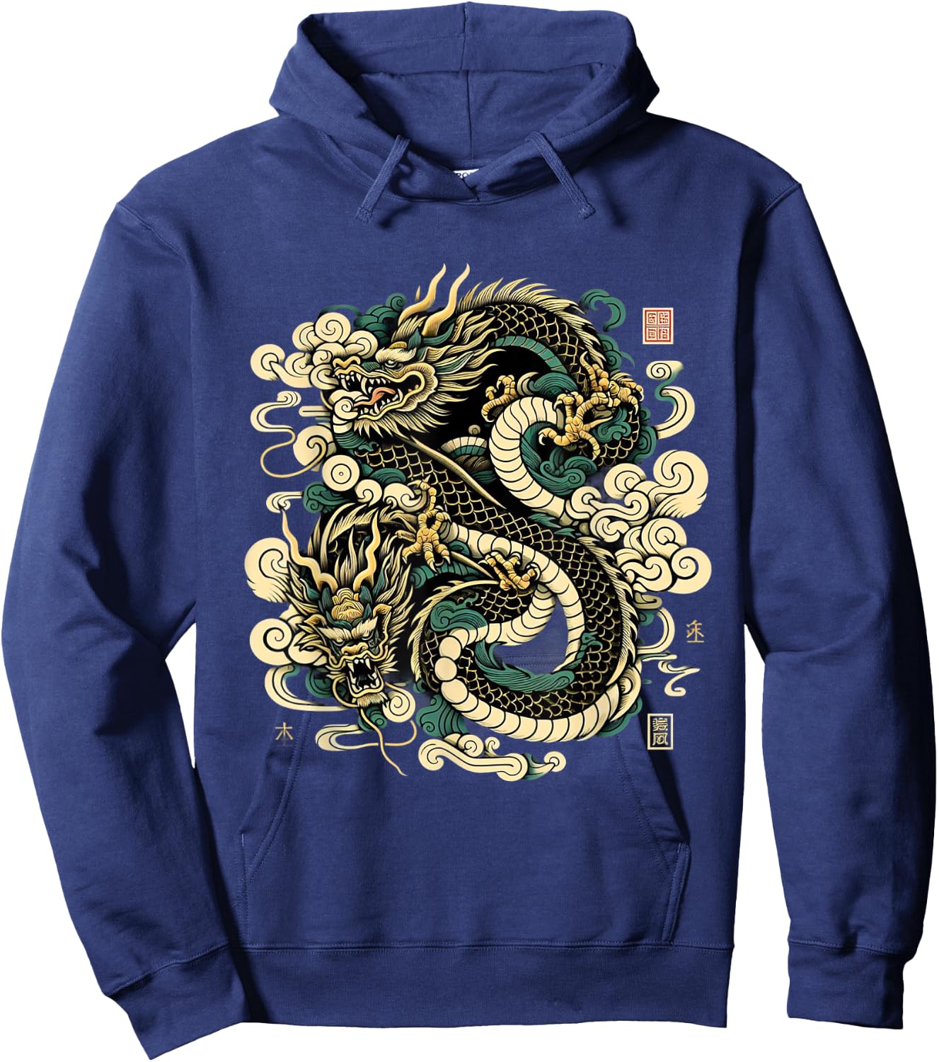 Dragon Aesthetic Japanese Culture Tokyo inspired asian Hoodie - Hoodie | Navy