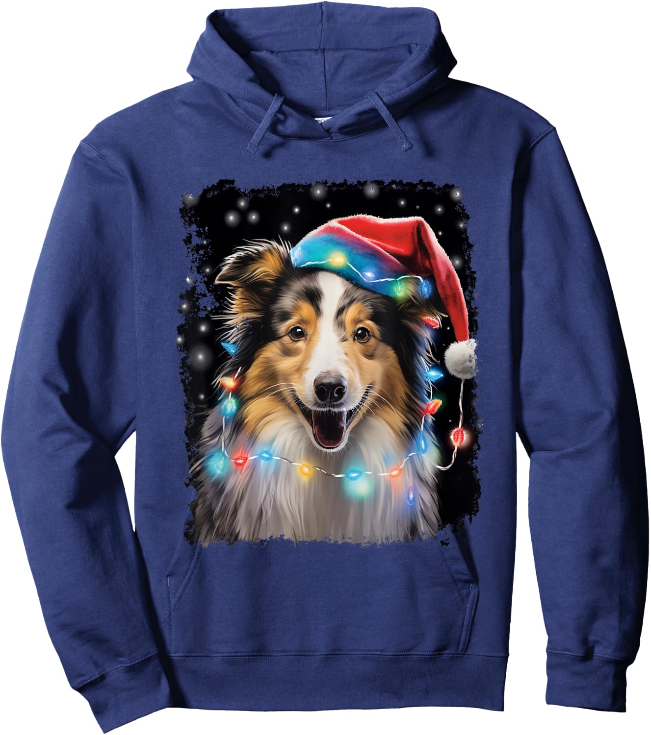 Sheltie Shetland Sheepdog Xmas Hoodie - Hoodie | Navy