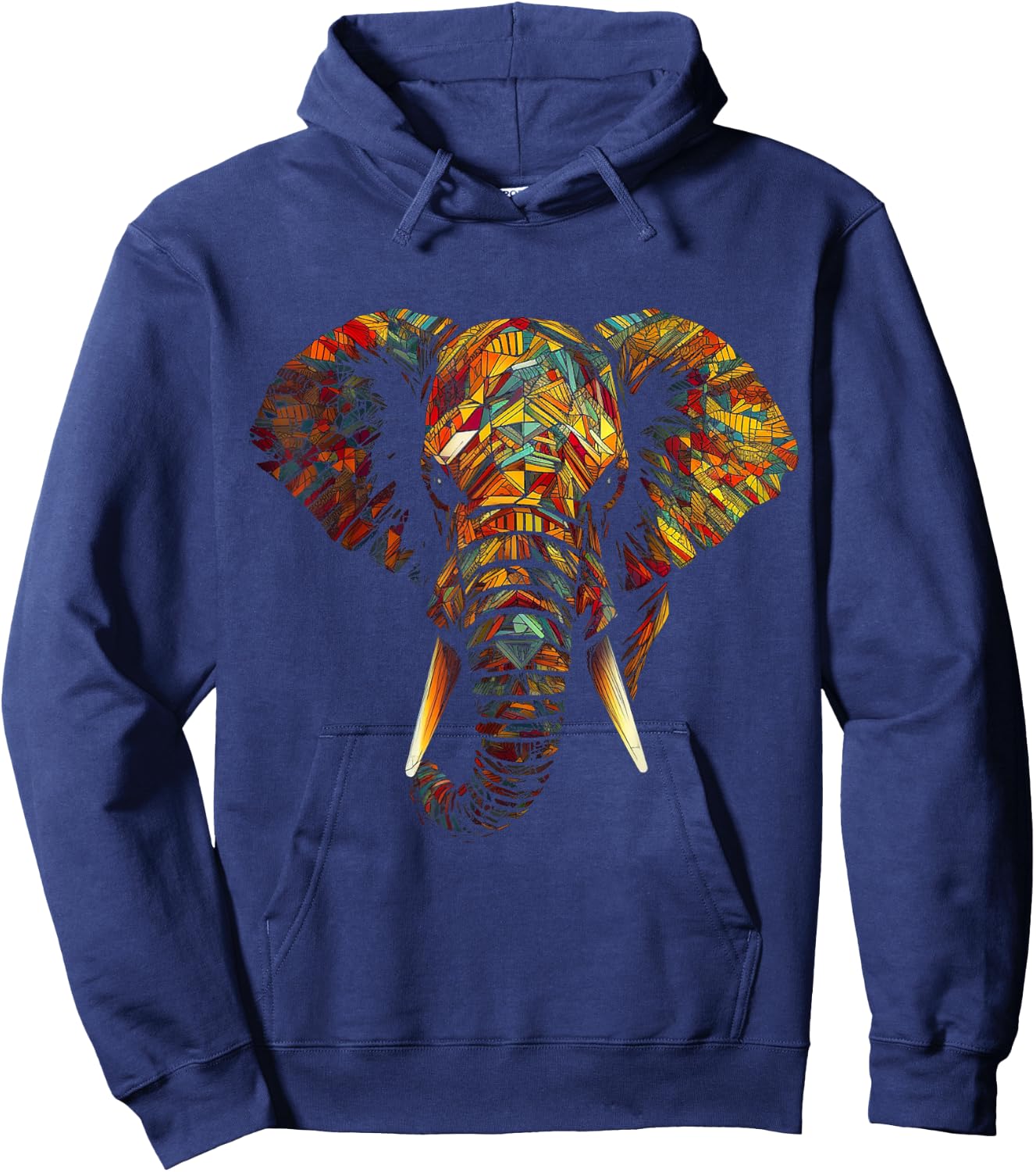 Elephant Animal Colourful Animal Lover Art Elephant Hoodie - Hoodie | Navy