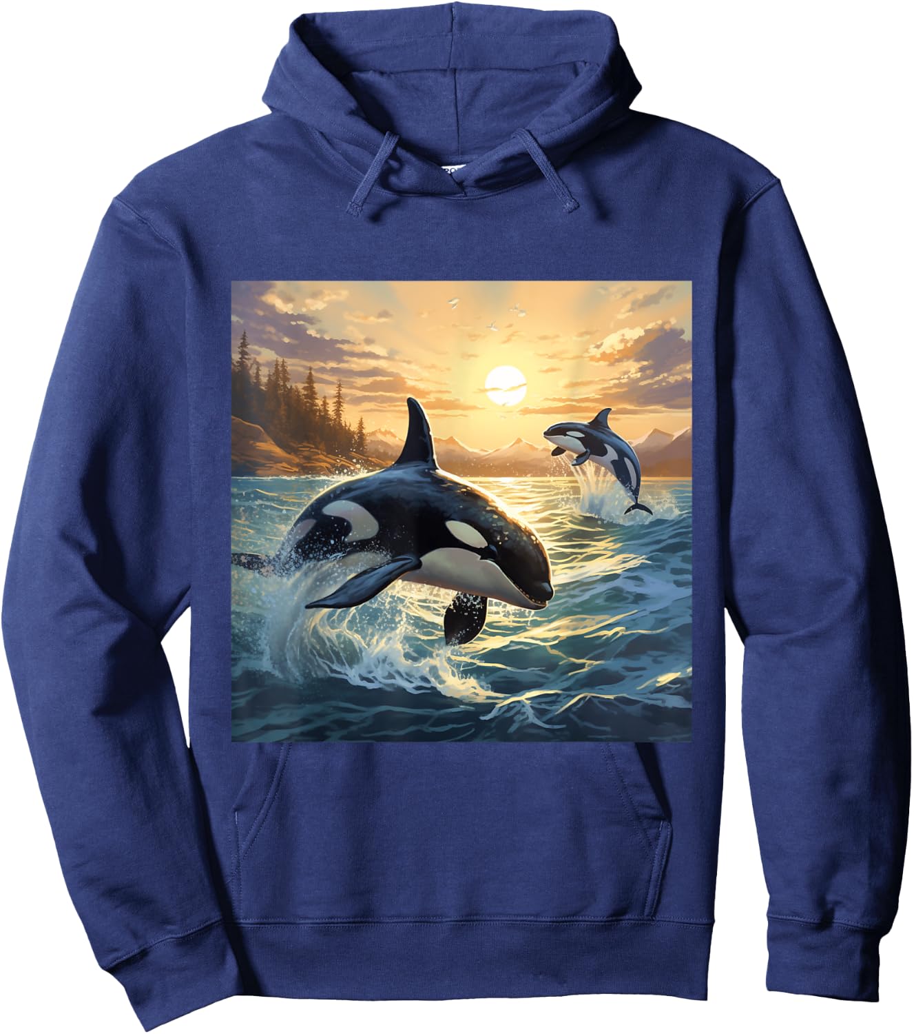 Killer Whale Orca Majestic Gift Men Boys Kids Girls Women Hoodie - Hoodie | Navy