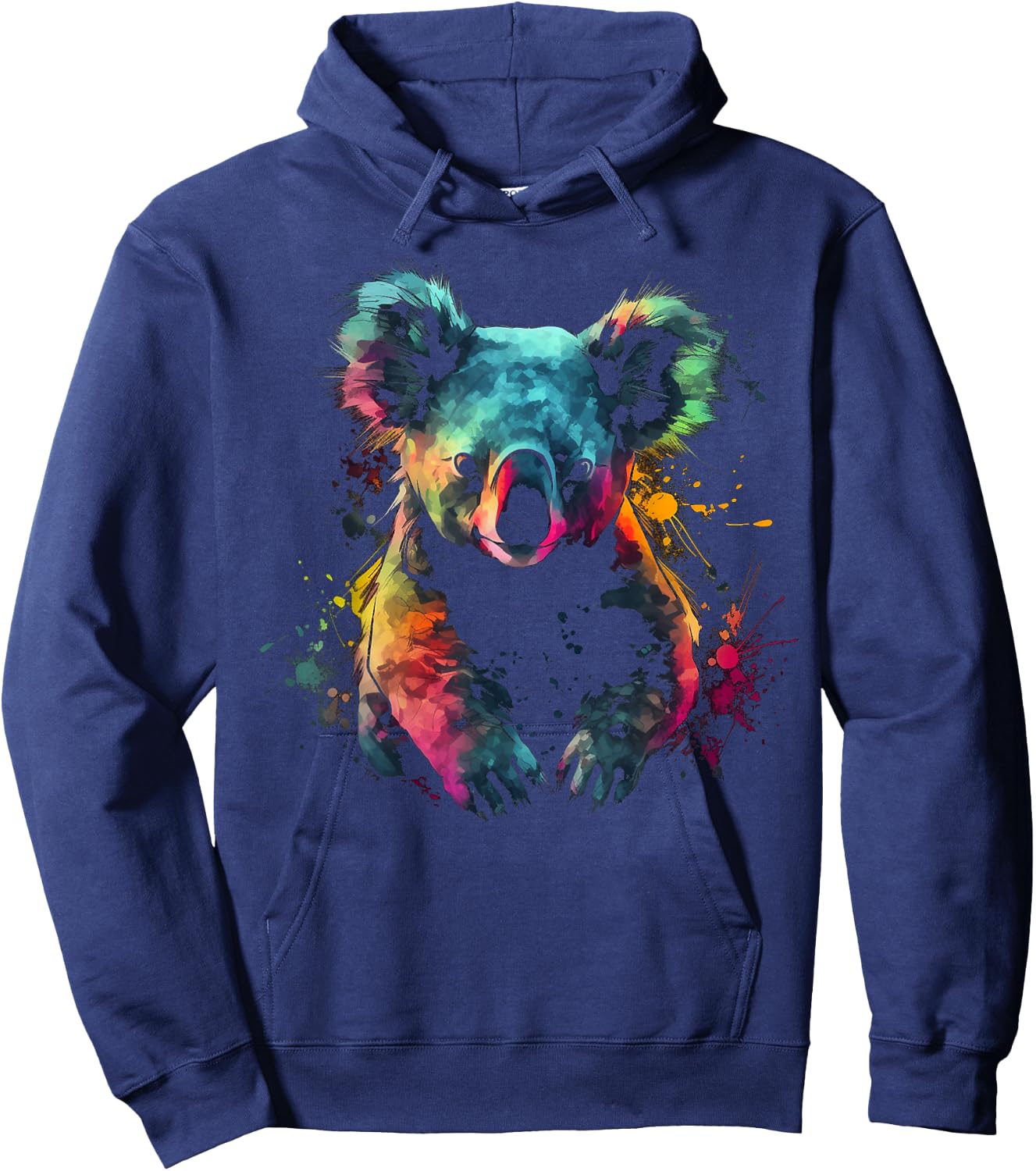 Koala Bunt Kunstwerk - Tiermotiv Kunst Tier Koala Hoodie - Hoodie | Navy