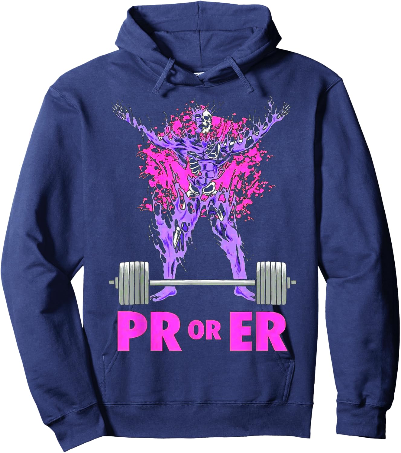 PR Or Er Weightlifting Bodybuilding Fitness Gym workout Hoodie - Hoodie | Navy