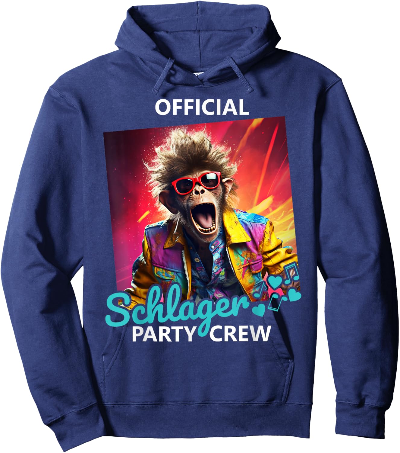 PARTY HASE Outfits für Party und Kneipentour Official Schlager Party Crew Hoodie - Hoodie | Navy