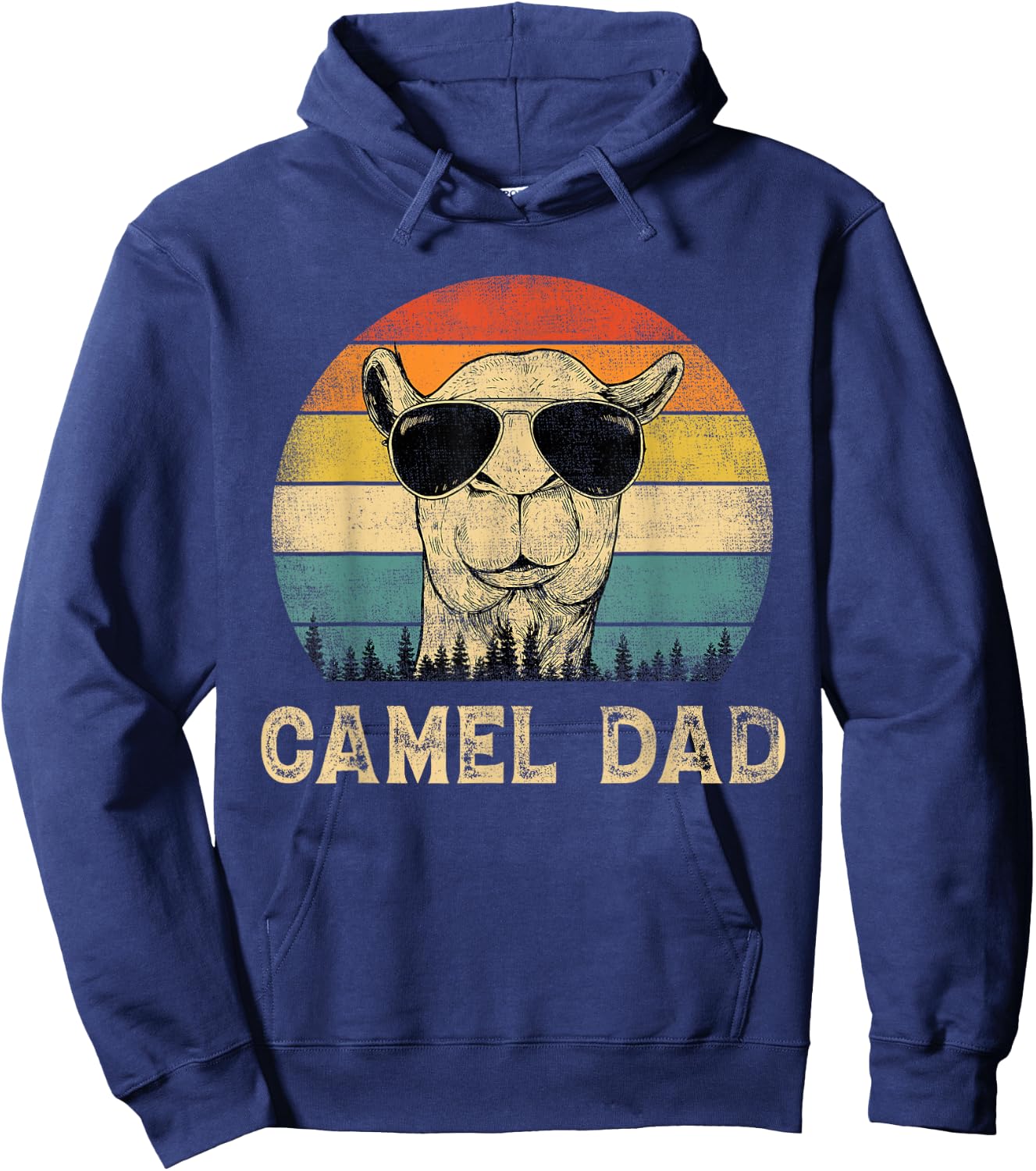 Vintage Camel Dad Camel Lovers Daddy Father's Day Hoodie - Hoodie | Navy